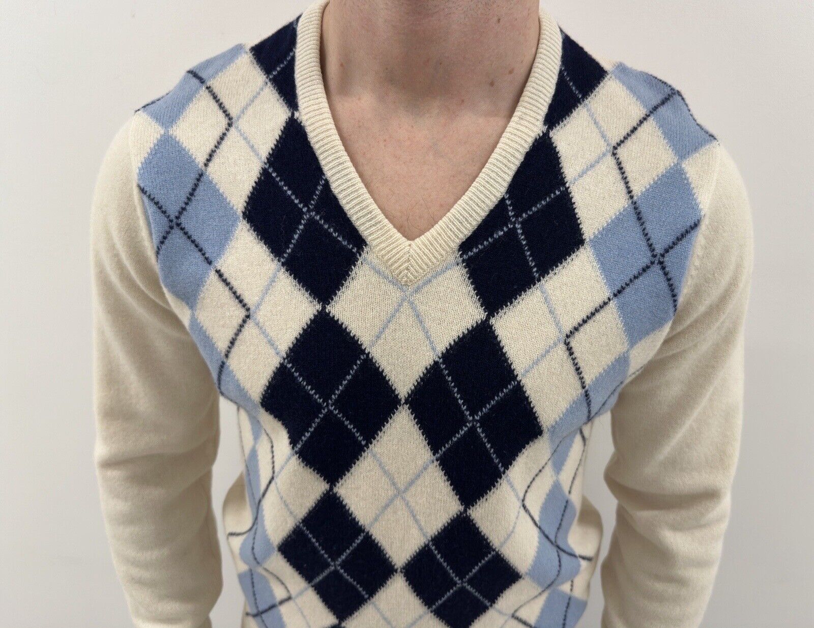 Alan Paine Alan Paine Pure Lambswool Men’s England Sweater Pullover Size US S / EU 44-46 / 1 - 3 Thumbnail