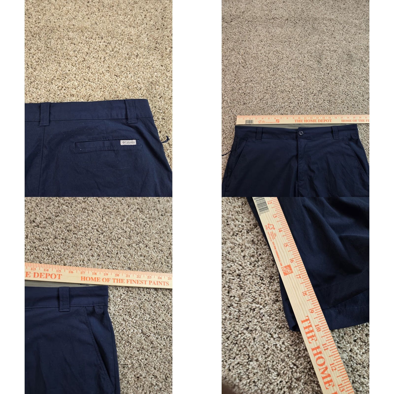 Vintage Columbia Mens Short Chino Blue 10" Inseam Stretch Pockets Logo Regular Waist 36 Size US 36 / EU 52 - 8 Thumbnail