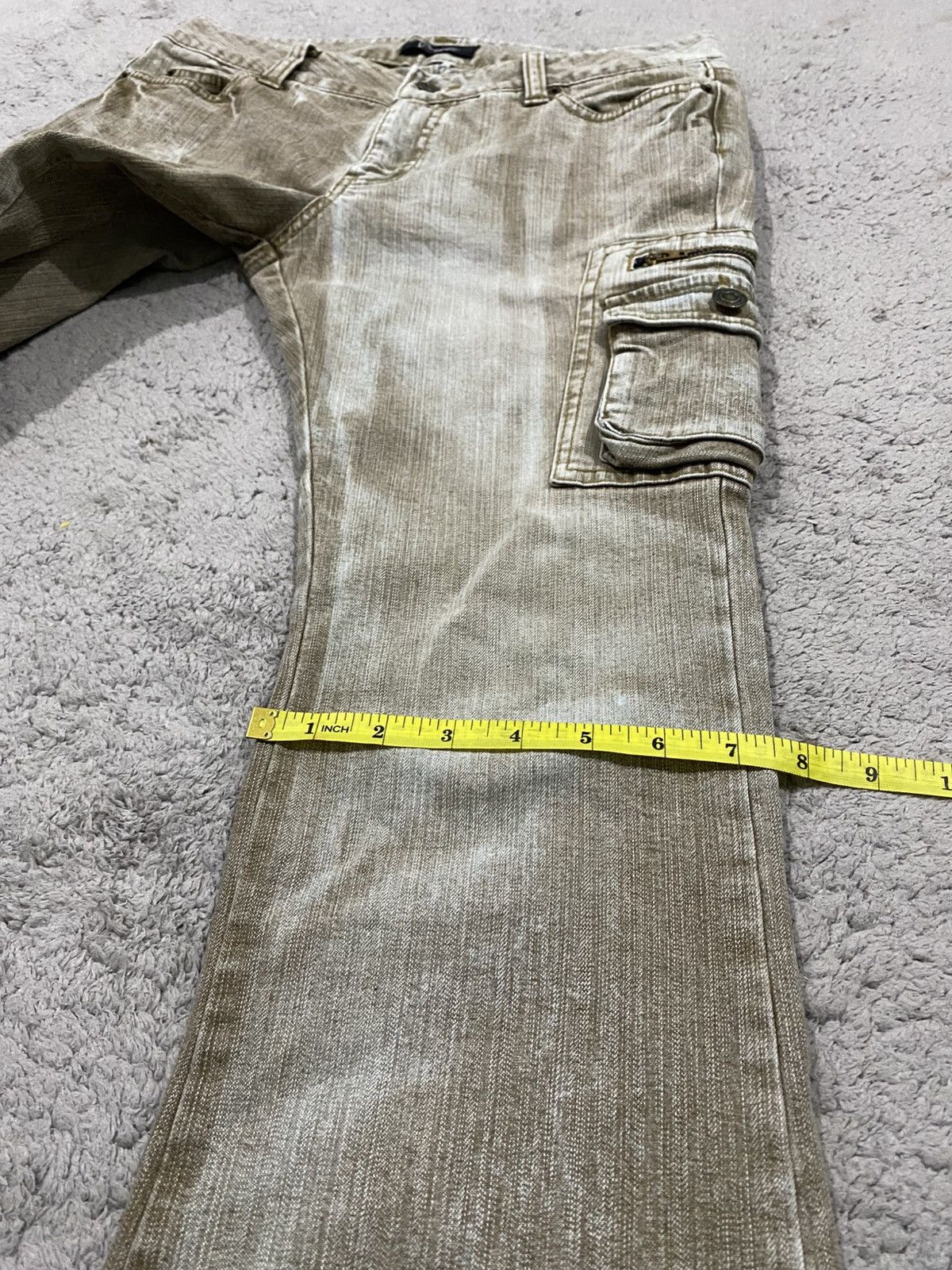 Japanese Brand Oririn Cargo Multipocket Flared Punk Style Jeans Denim Size US 31 - 14 Thumbnail