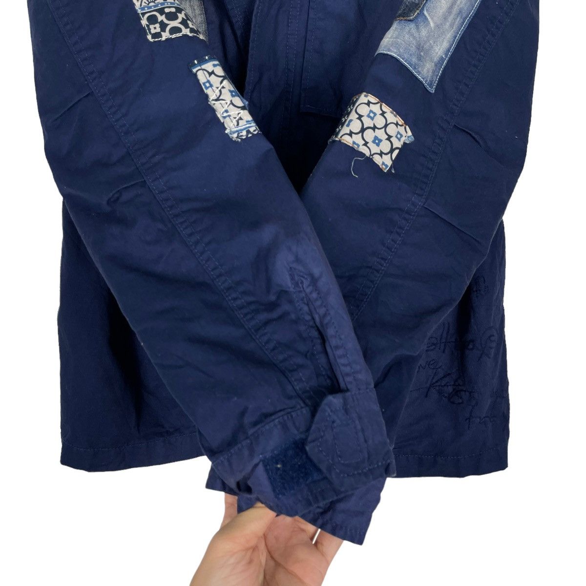 45rpm × Desigual 💥DESIGUAL BORO PATCH NAVY FIELD JACKET Size US M / EU 48-50 / 2 - 12 Thumbnail