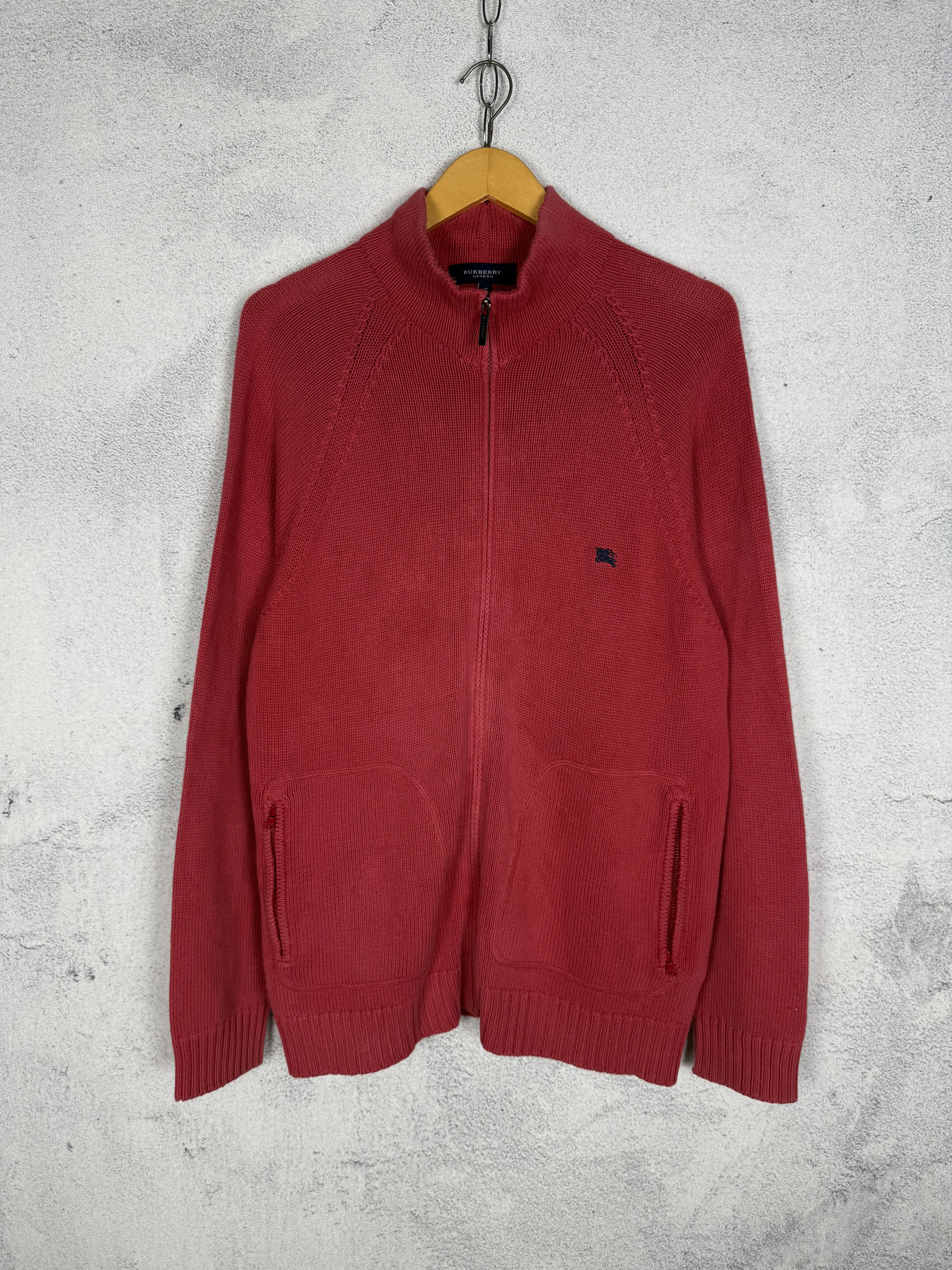 Burberry Vintage Burberry Knit Zip Up Sweater Jumper Size US L / EU 52-54 / 3 - 2 Thumbnail