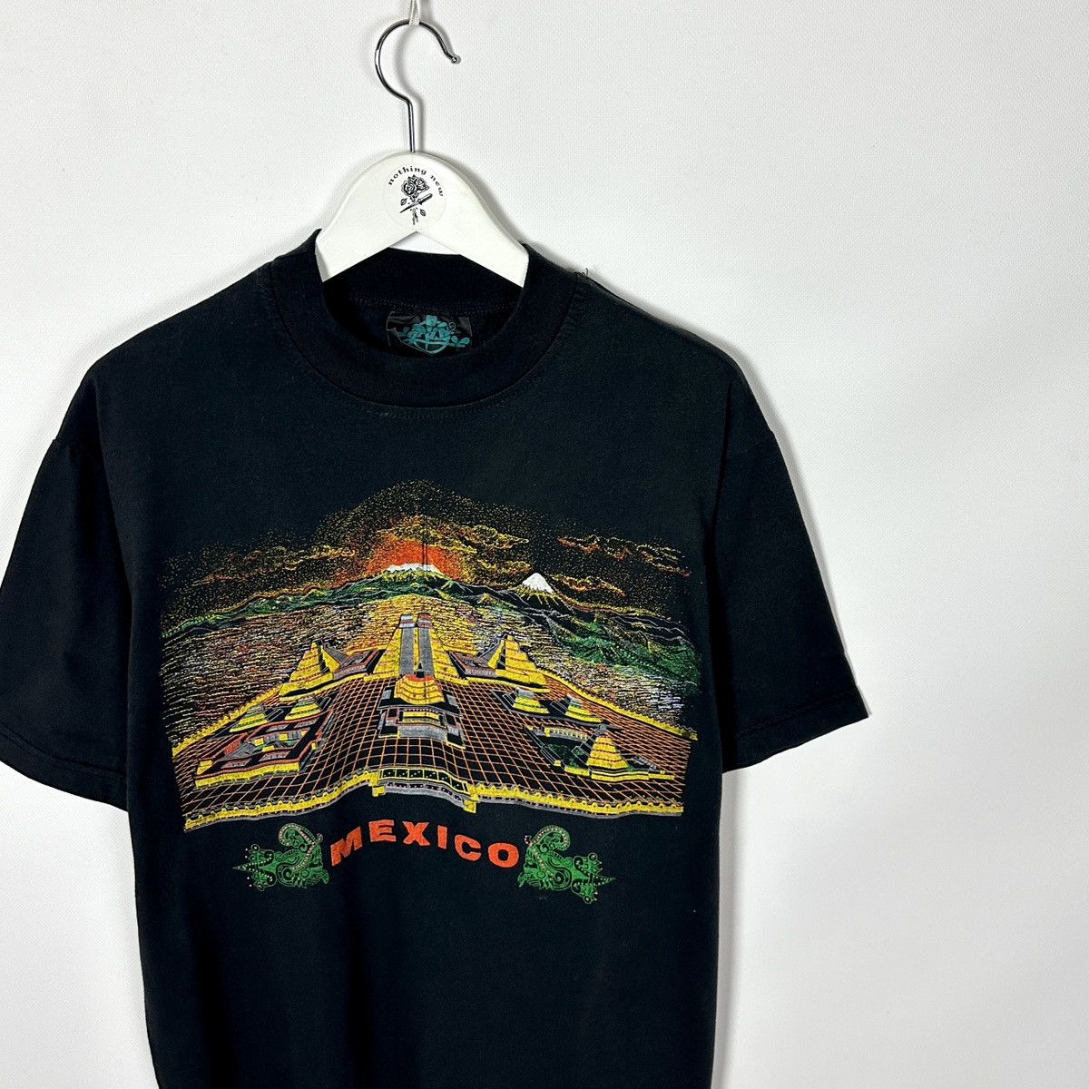 Vintage Vintage 90s 80s Mexico Aztec temple graphic art tee rare y2k Size US L / EU 52-54 / 3 - 2 Thumbnail