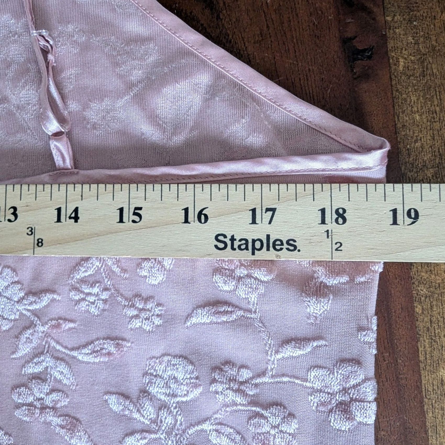 Vintage Light Pink Floral Burnout Mini Slip Dress Sz L Spaghetti Strap Tunic Sleeveless Womens Size L / US 10 / IT 46 - 8 Thumbnail