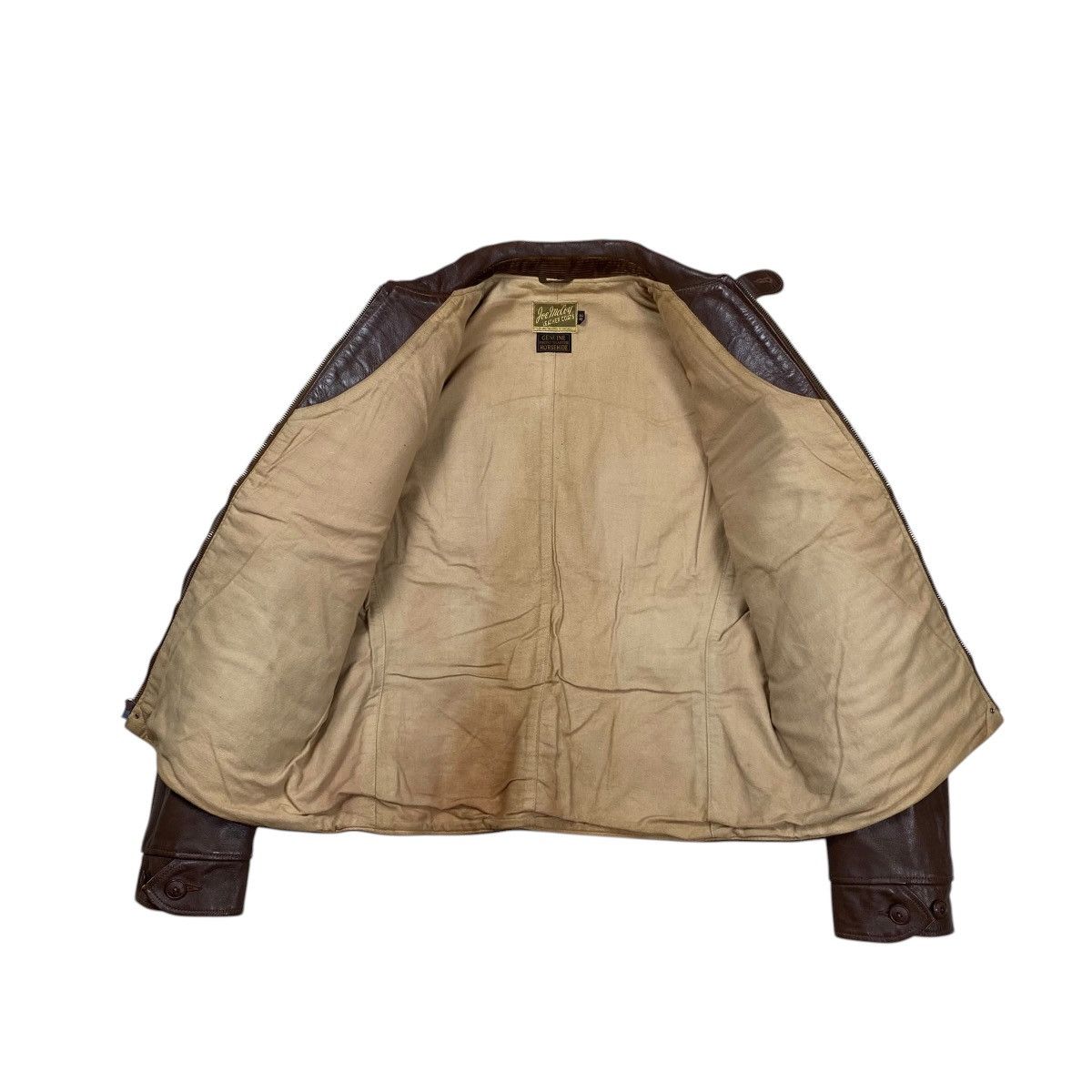 The Real McCoy's Rare Vintage 30s Joe McCoy Horeside Leather Sports Jacket Size US L / EU 52-54 / 3 - 9 Thumbnail