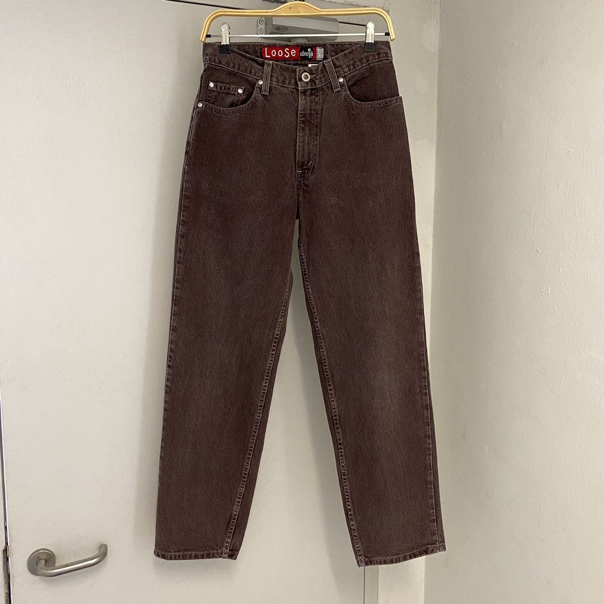 Levi's Vintage 1995 Levis Silvertab Damson Loose Peg Leg Jeans Size US 28 / EU 44 - 1 Thumbnail
