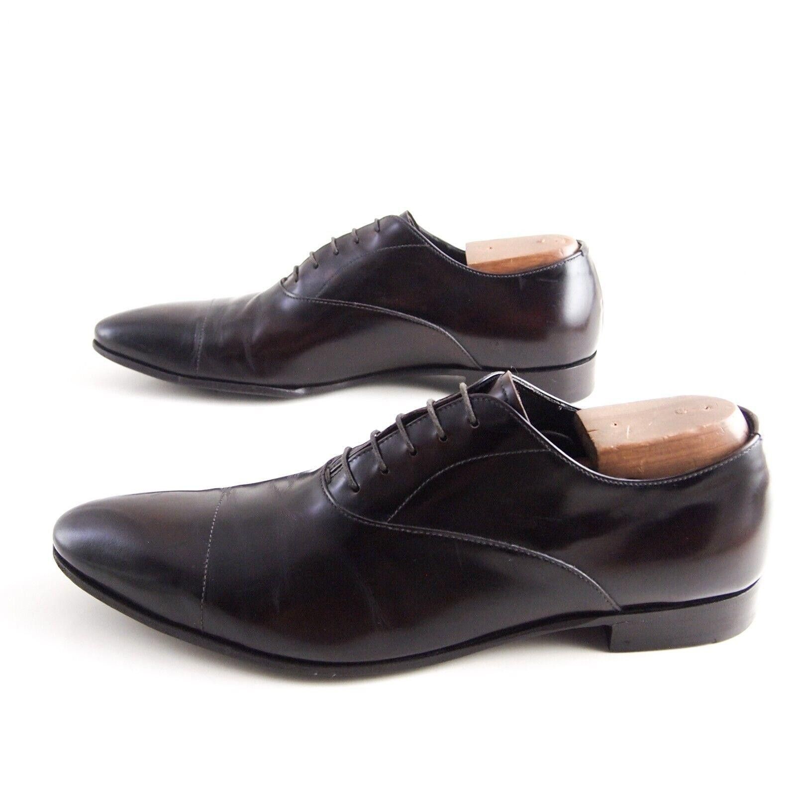 Prada Prada Oxfords Brown Leather Mens Size EU 41.5 US 8.5 Size US 8.5 / EU 41-42 - 2 Thumbnail