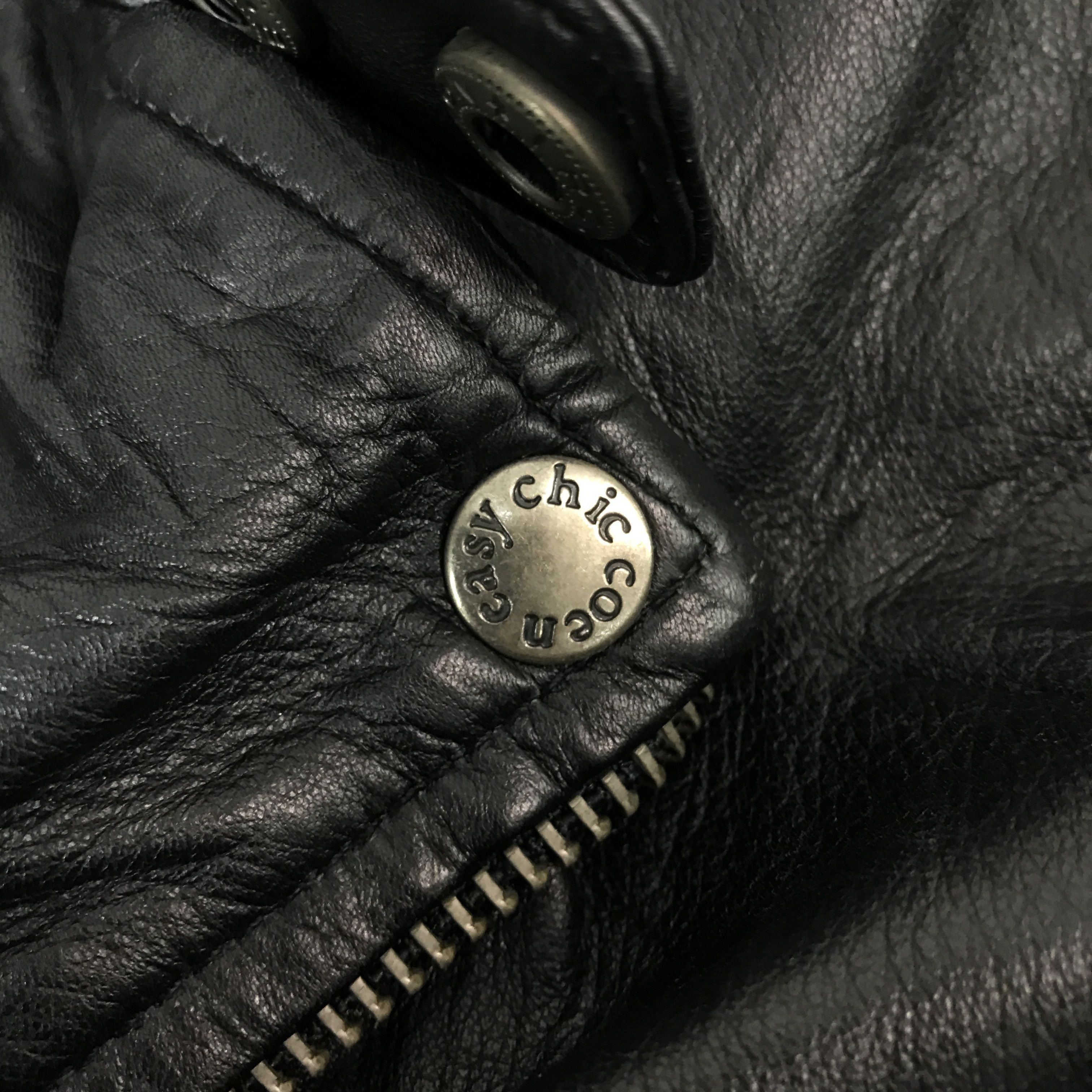 14th Addiction × Japanese Brand × Leather Vintage Coen Double collar bono leather Jacket Size US XS / EU 42 / 0 - 11 Thumbnail