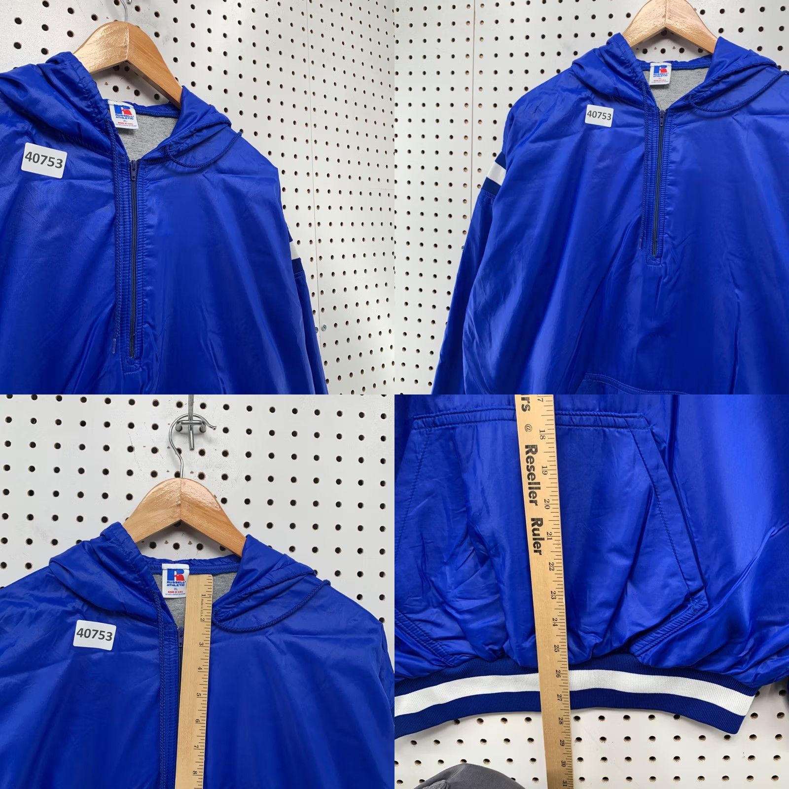 Russell Athletic VINTAGE Russell Athletic Windbreaker Hoodie Mens XL Blue Fleece Lined USA 80s Workout Team USA Mens XL Blue Russell Athletic Windbreaker Hoodie Size US XL / EU 56 / 4 - 8 Thumbnail