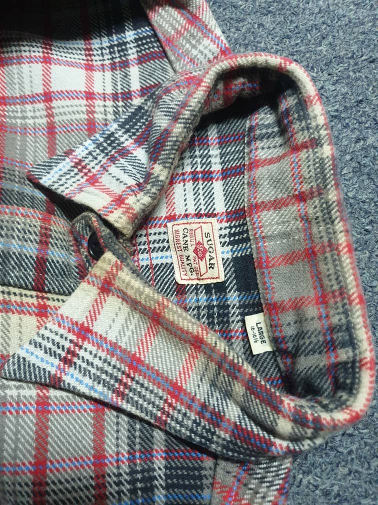 Sugar Cane 💥Sugarcane checkered Japanese brand chambray shirt Size US L / EU 52-54 / 3 - 4 Thumbnail