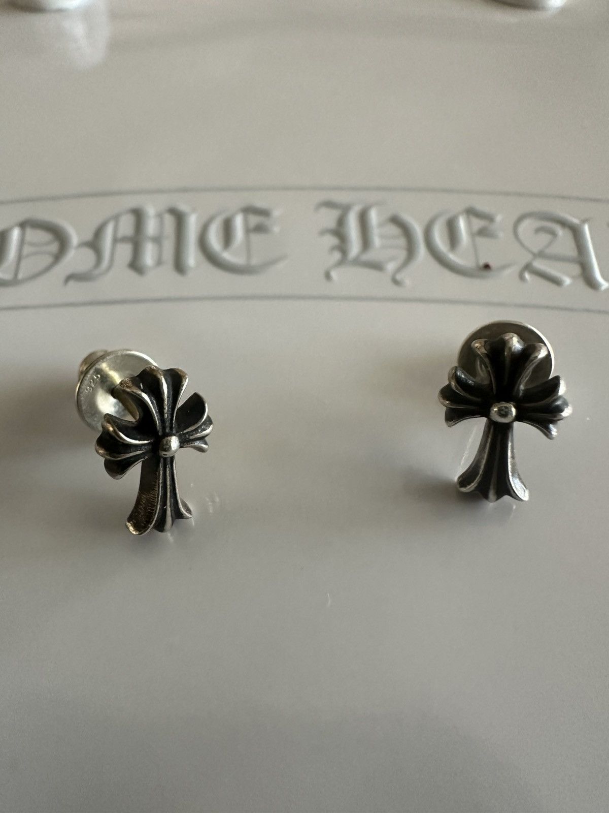 Chrome Hearts Pair of Chrome Hearts Cross Stud Earrings Size ONE SIZE - 22 Thumbnail
