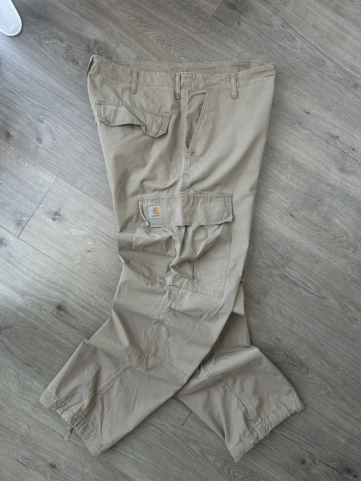 Carhartt Wip Vintage Carhartt Cargo Beige Baggy Pants Size US 36 / EU 52 - 8 Thumbnail