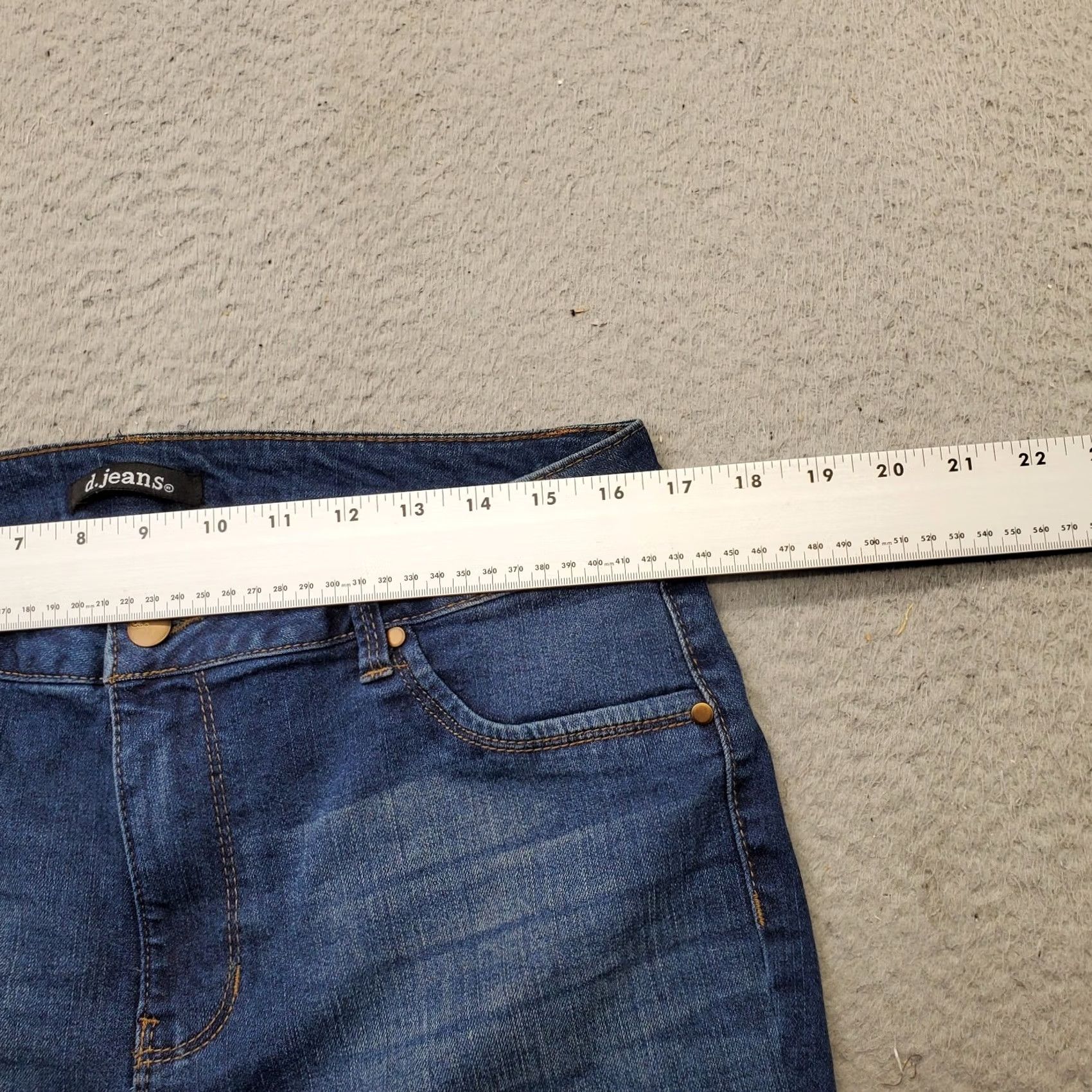 Vintage D. Jeans Womens Jeans Blue Denim High Rise Skinny 5-Pocket 32 Waist 29 Inseam Vintage: No Size 24" / US 00 / IT 34 - 6 Thumbnail