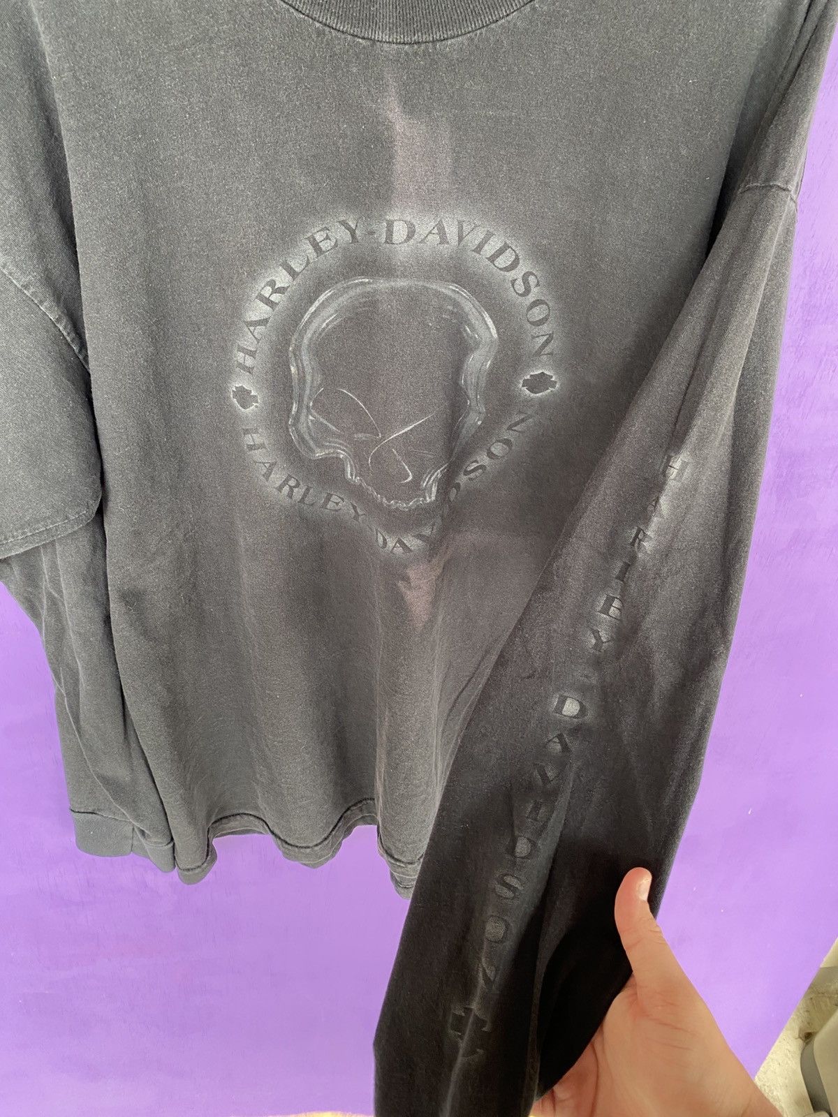 Harley Davidson Vintage 00s Harley Davidson skull long-sleeve Size US XXL / EU 58 / 5 - 3 Thumbnail