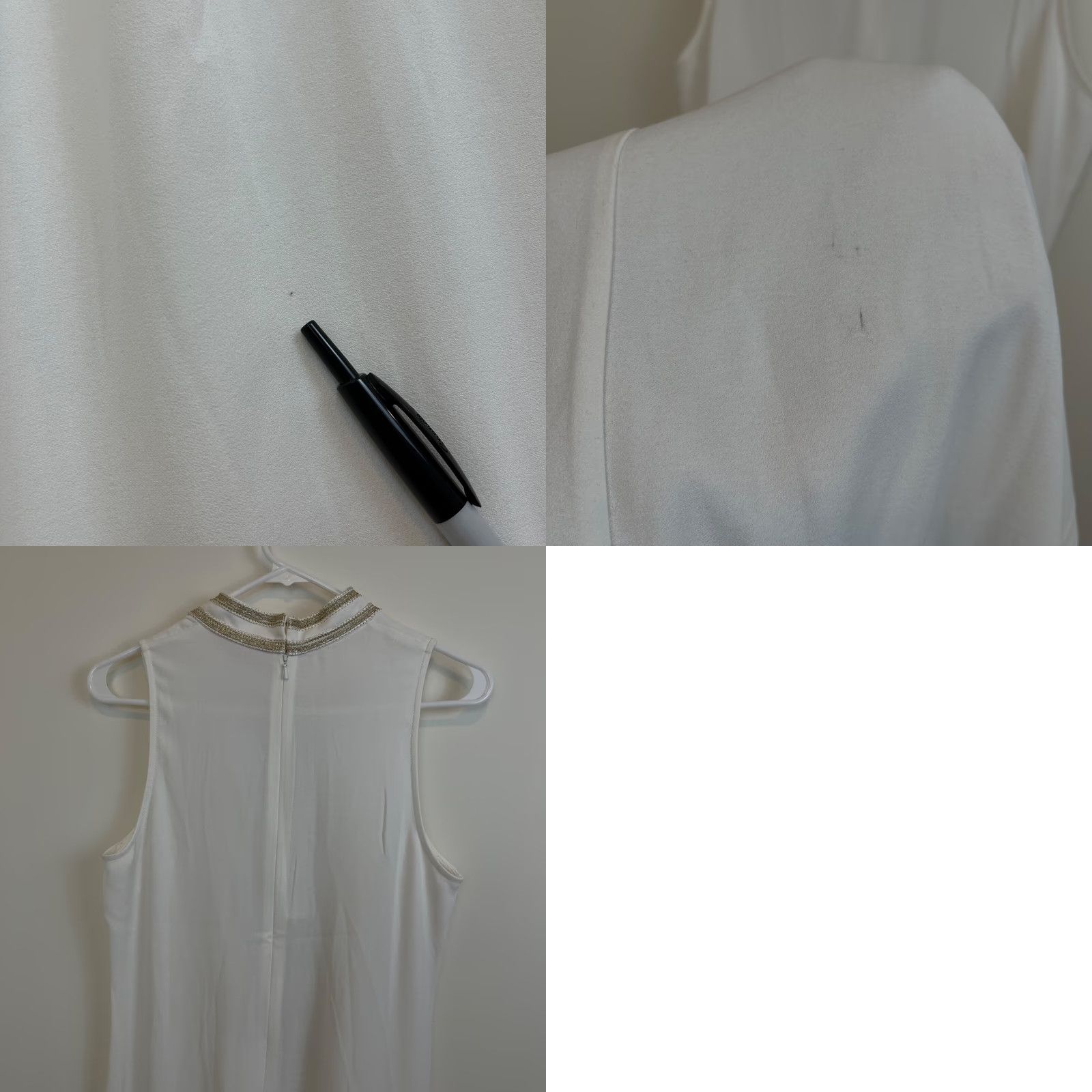 Lilly Pulitzer Lilly Pulitzer Womens Size 4 Jane Maxi Resort White Gold Neck Embellished Dress Size S / US 4 / IT 40 - 8 Thumbnail