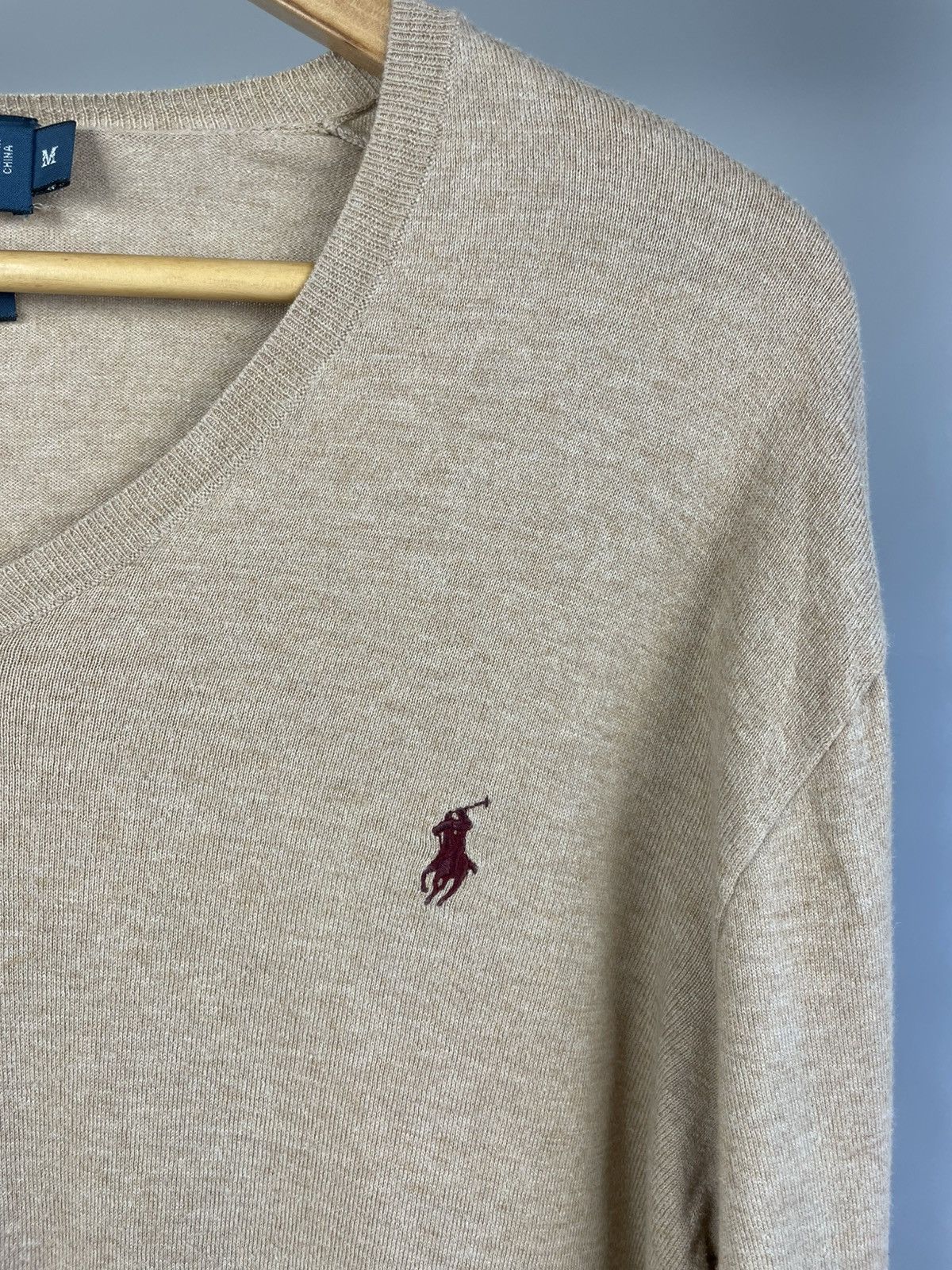 Designer × Polo Ralph Lauren × Vintage Polo Ralph Lauren cotton v neck sweater size M Size US M / EU 48-50 / 2 - 4 Thumbnail