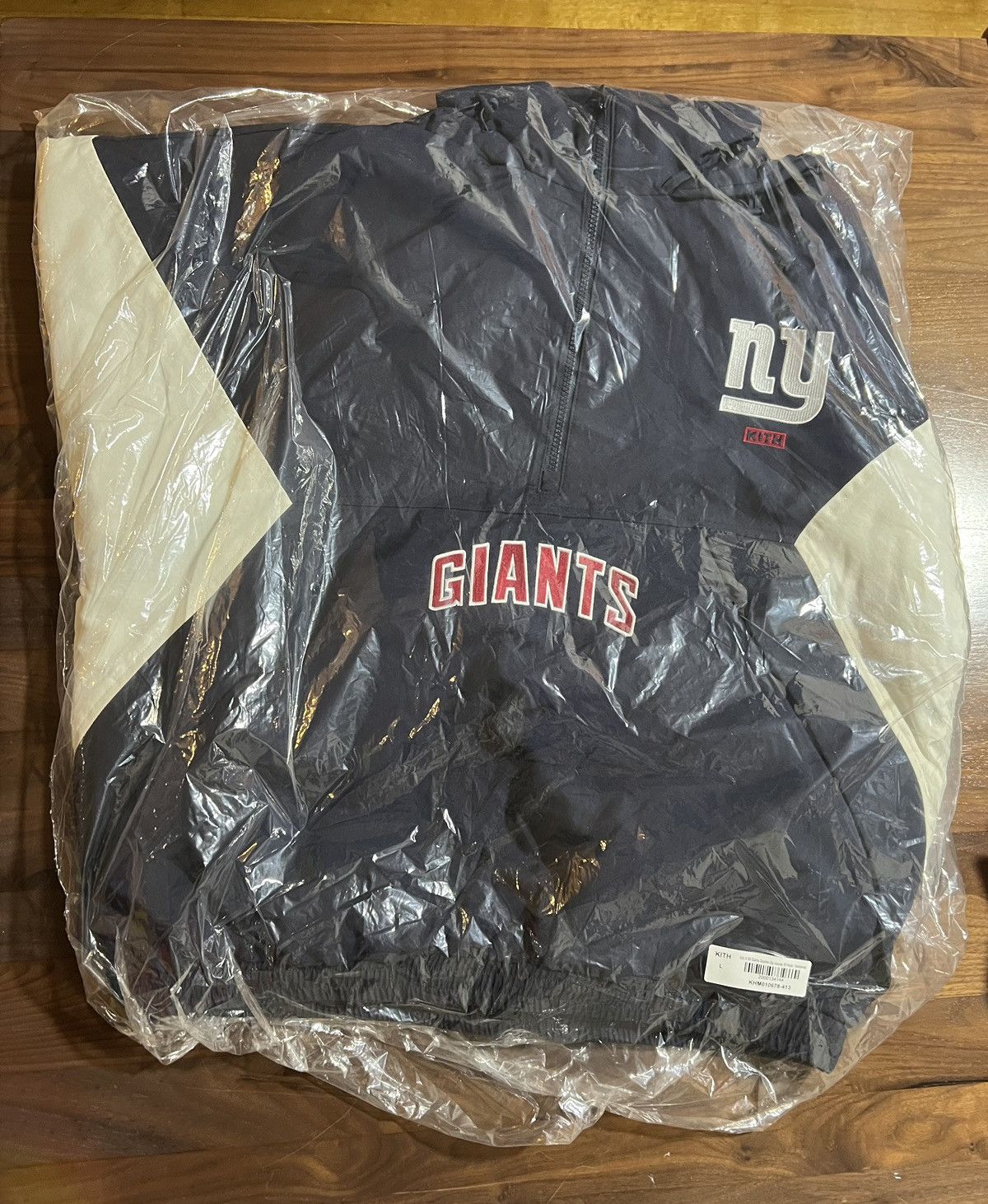 Kith × NFL Kith & '47 NFL New York Giants Quarter Zip Anorak With Hood Size US L / EU 52-54 / 3 - 8 Thumbnail
