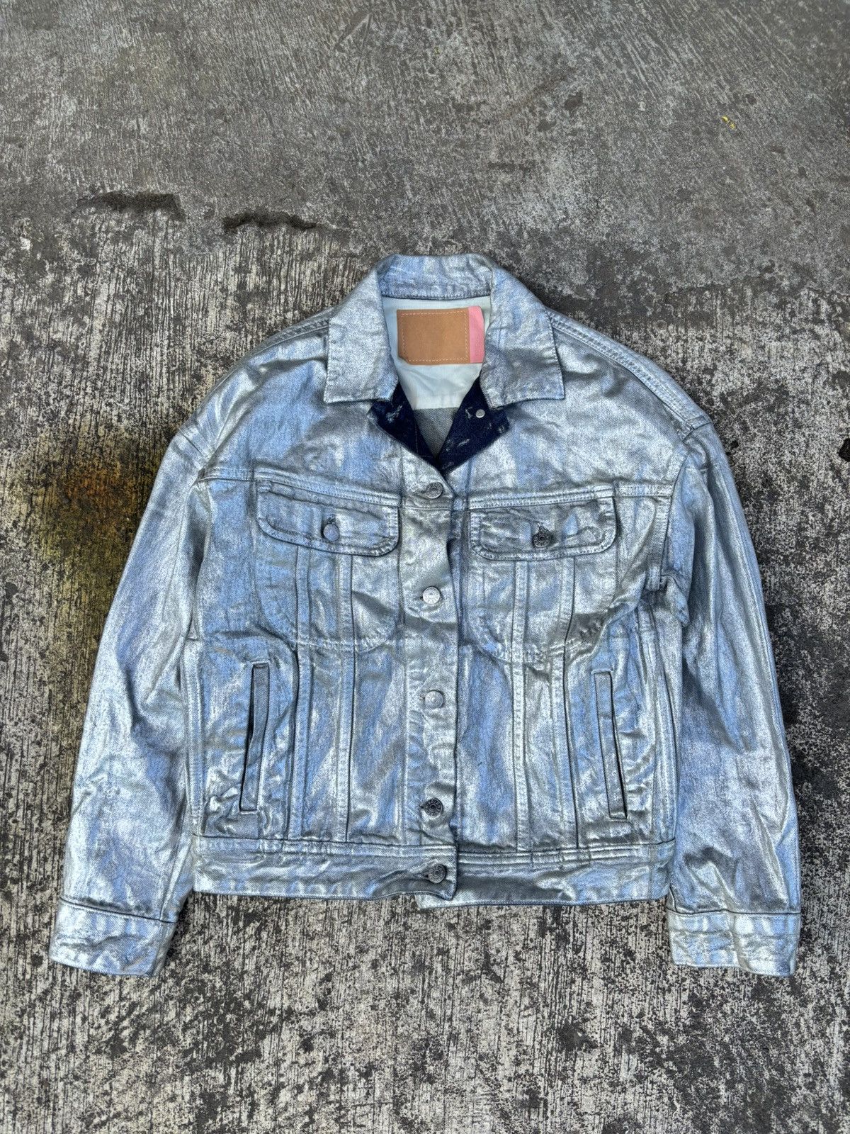 Acne Studios Acnes studios denim silver metallic jacket Size US M / EU 48-50 / 2 - 1 Thumbnail