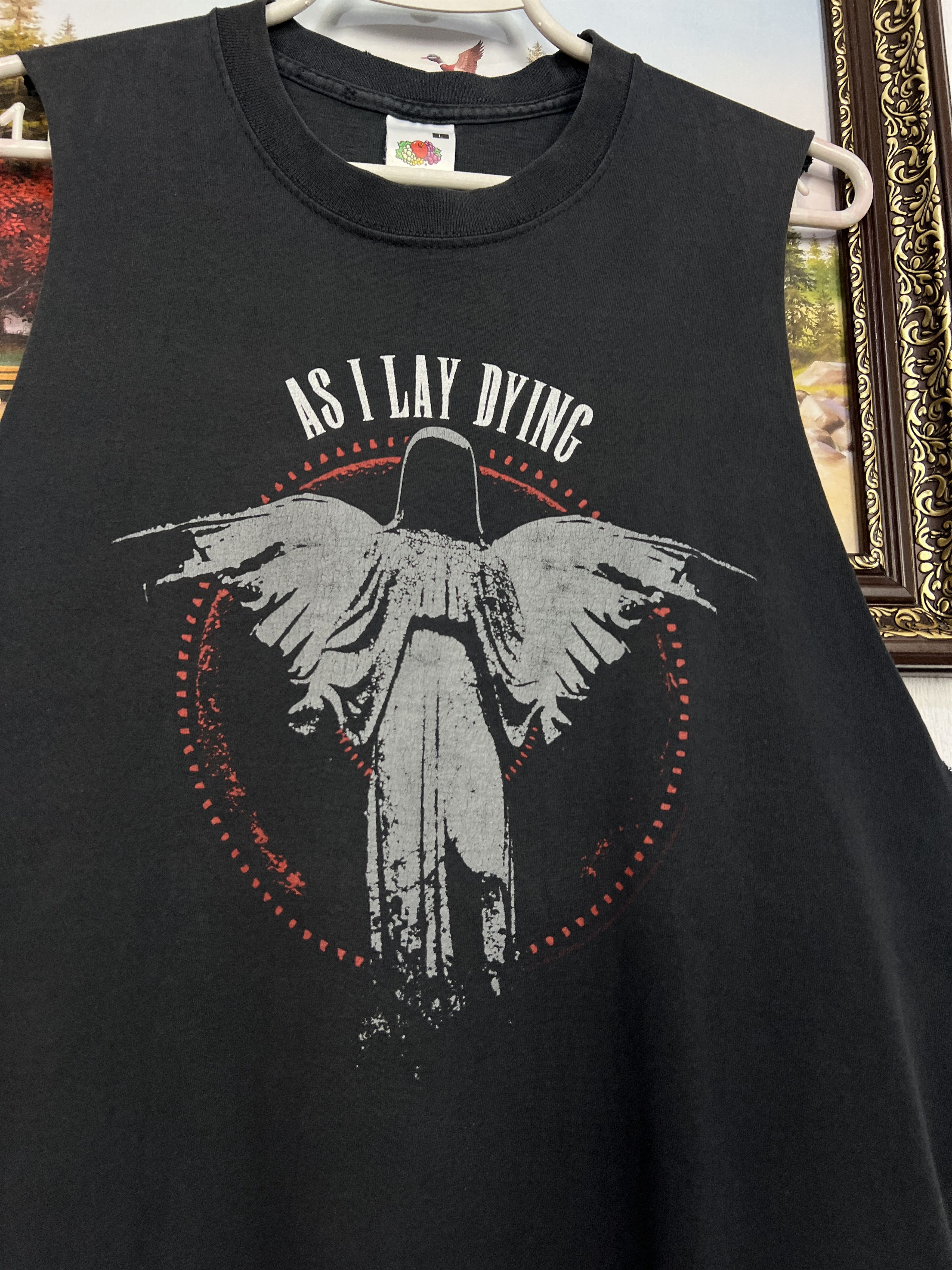 Fruit Of The Loom As I Lay Dying Shirt Band Rock Metal Over Print Vest Tee Size US L / EU 52-54 / 3 - 3 Thumbnail