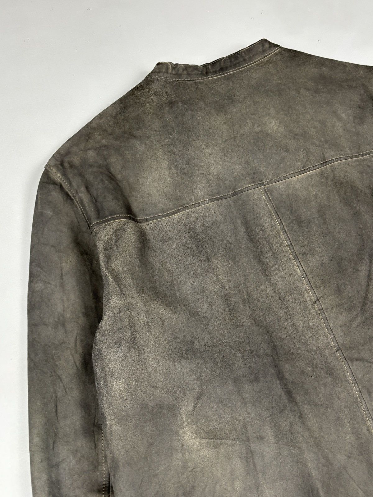 Miu Miu 2000’s Archived Grey Pelle - Leather Jacket Size US L / EU 52-54 / 3 - 9 Thumbnail