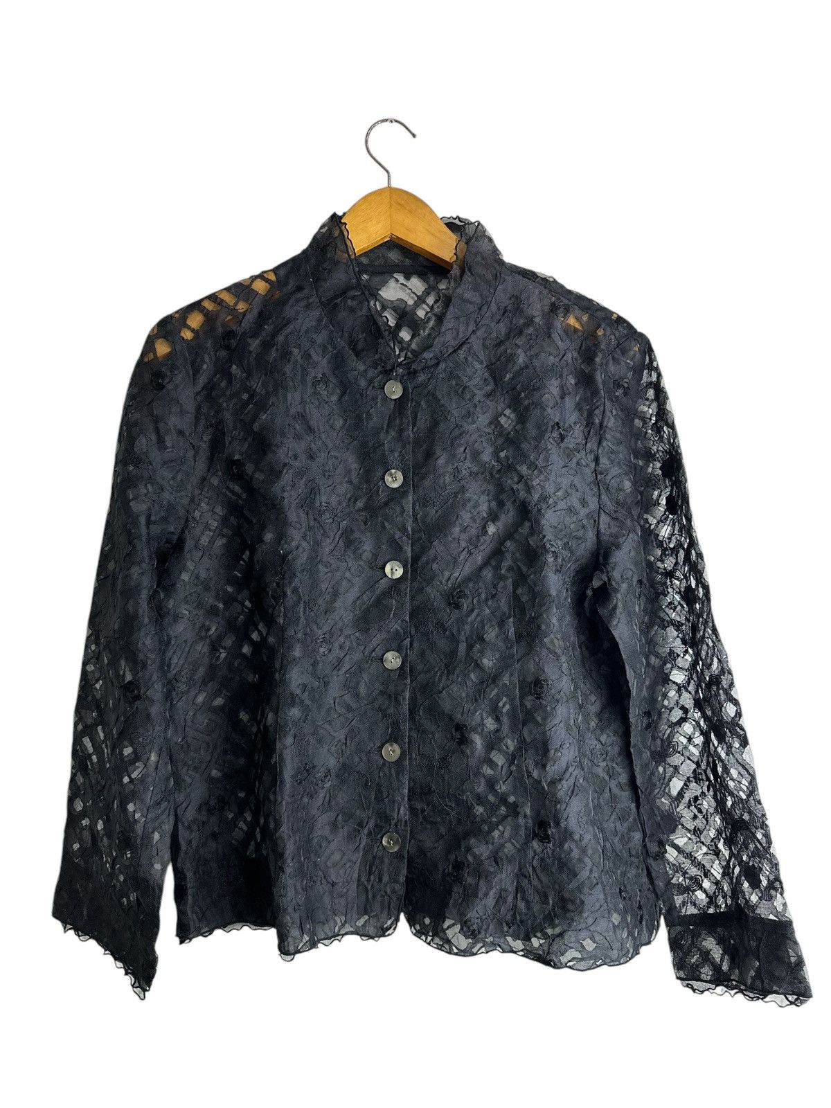 Beauty Beast RARE ROSASE CLUB TRANSPARENT SHIRT ISSEY MIYAKE YOHJI STYLE Size US M / EU 48-50 / 2 - 6 Thumbnail