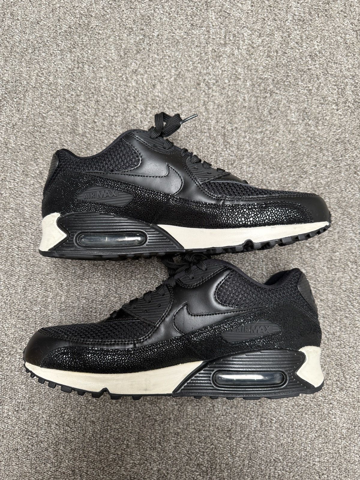 Nike Nike Air Max 90 Black Croc Size US 10.5 / EU 43-44 - 3 Thumbnail