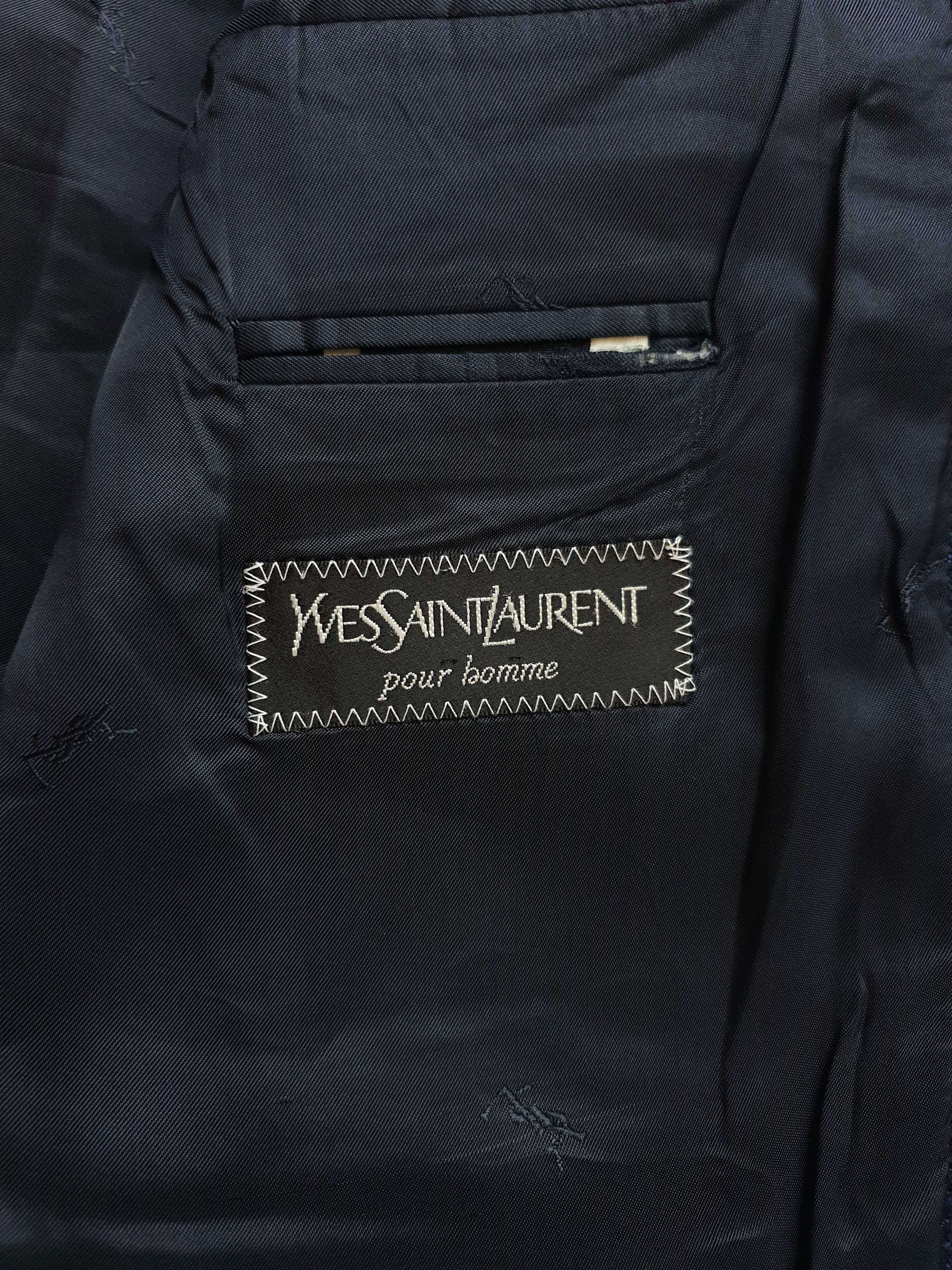 Yves Saint Laurent Vintage (80s 90s) Windowpane Sports Coat Jacket Size 40R - 6 Thumbnail