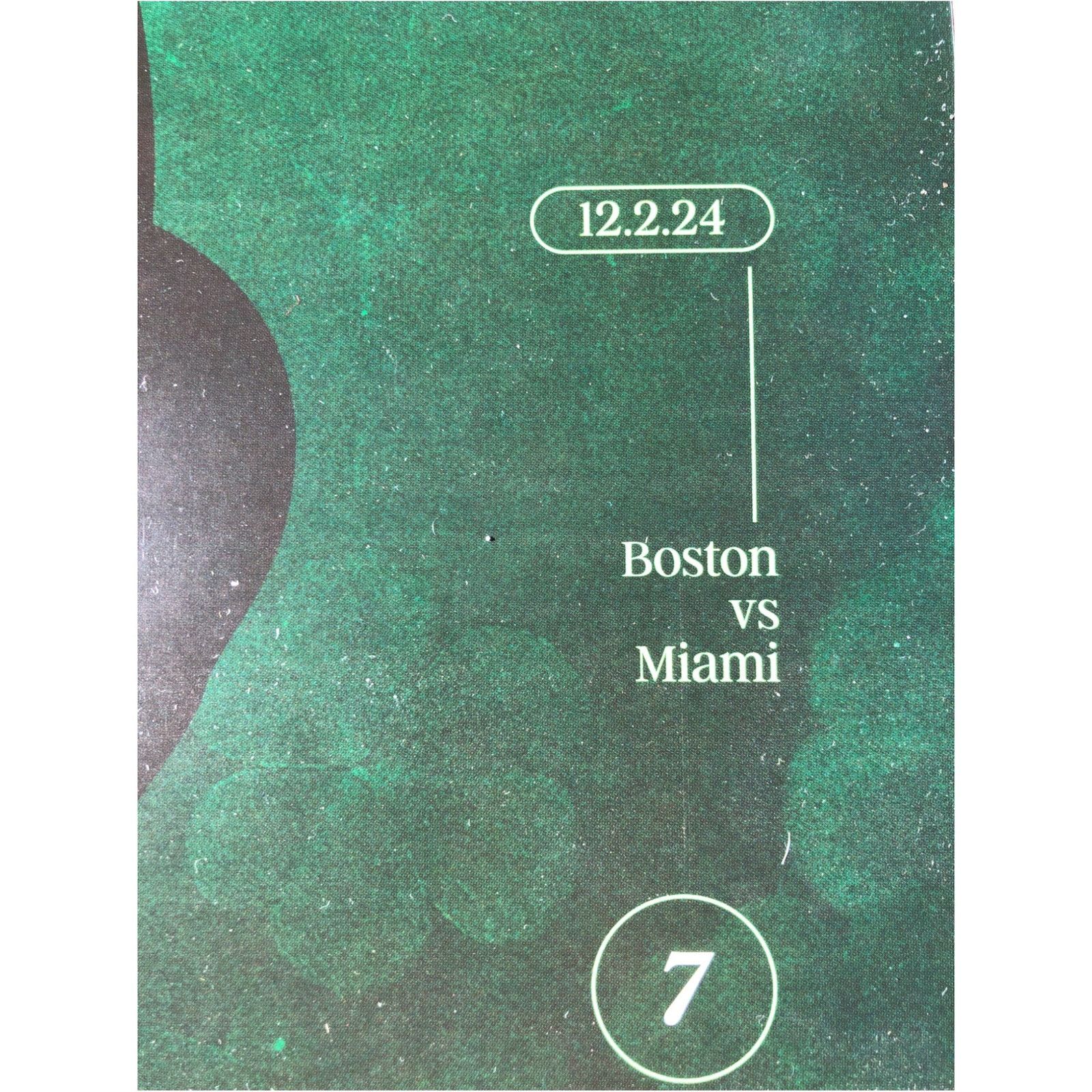 NBA Boston Celtics v Miami Heat 12/2/24 Roster Lineup Poster Size ONE SIZE - 3 Thumbnail