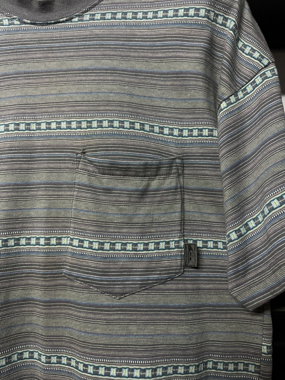 Quiksilver Vintage 80s Quiksilver Boxy Stripe Pocket Tee Size US L / EU 52-54 / 3 - 3 Thumbnail