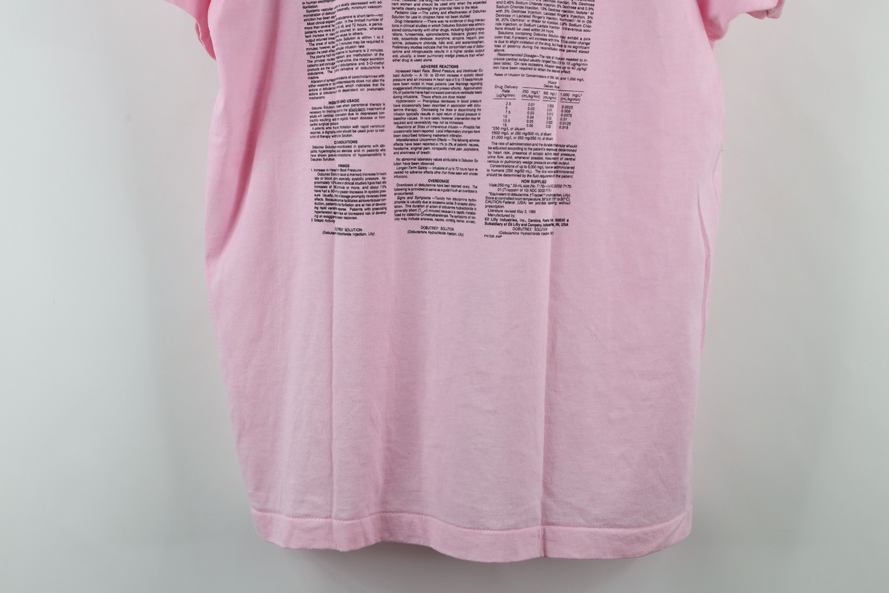 Vintage Vintage 80s 90s Dobutamine Heart Failure T-Shirt Pink USA Size XL / US 12-14 / IT 48-50 - 10 Thumbnail