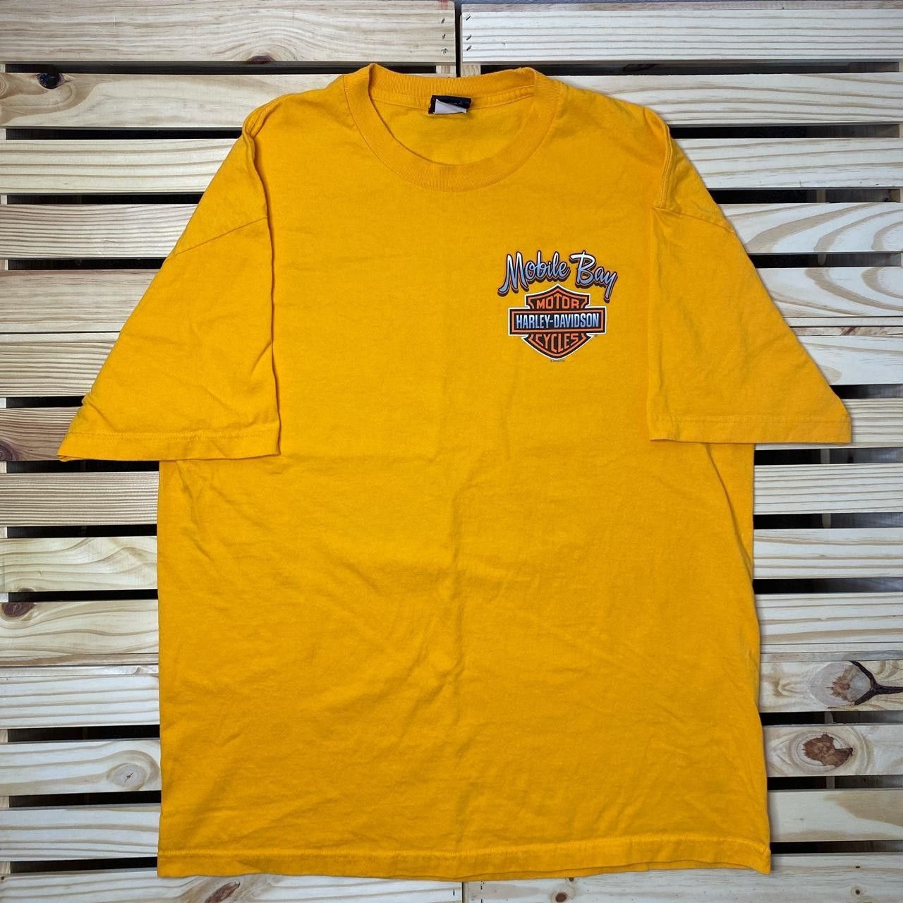 Harley Davidson Harley Davidson Mobile Bay, AL 2018 Yellow Biker Tee Size XL Size US XL / EU 56 / 4 - 2 Thumbnail
