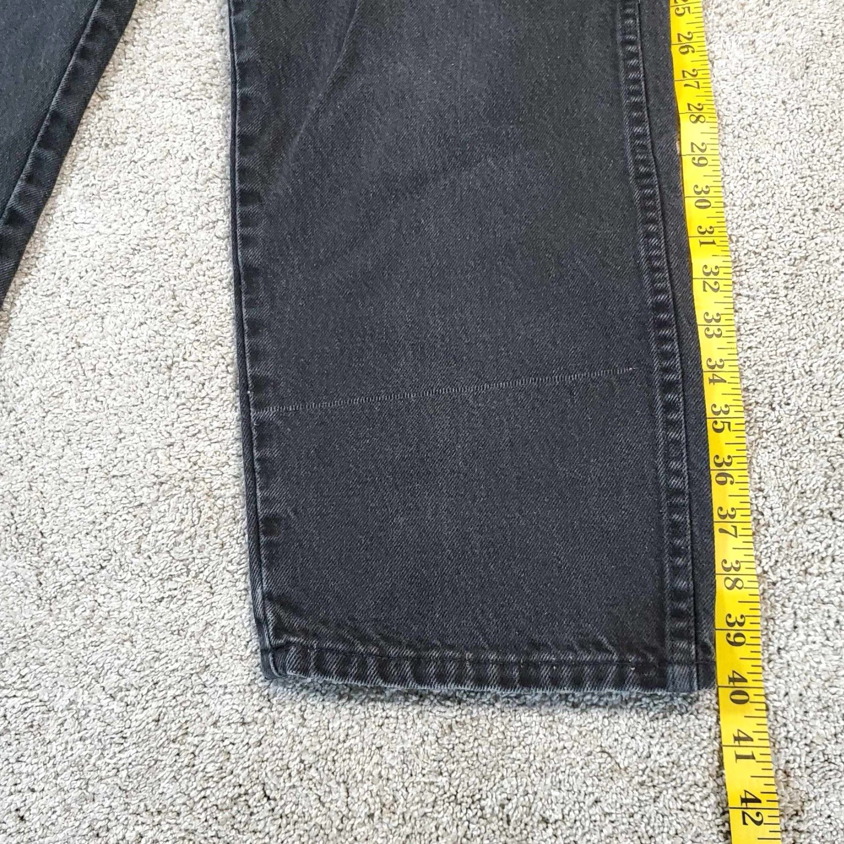 Wrangler VINTAGE Wrangler Jeans 38x29 Black Faded Cowboy Western USA Rodeo Wrangler Cowboy Cut Mens Jeans Regular 38 Black Cotton Denim 5-Pocket USA Cowboy Size US 38 / EU 54 - 8 Thumbnail