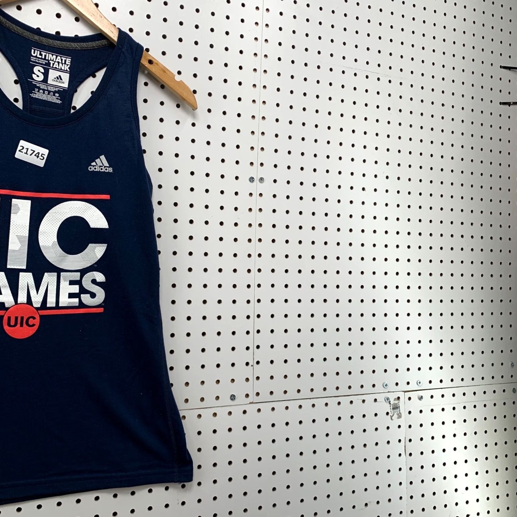 Adidas UIC Flames Adidas Tank Top Womens Small Racerback Navy Blue 16x26 XS S? Size S / US 4 / IT 40 - 4 Thumbnail