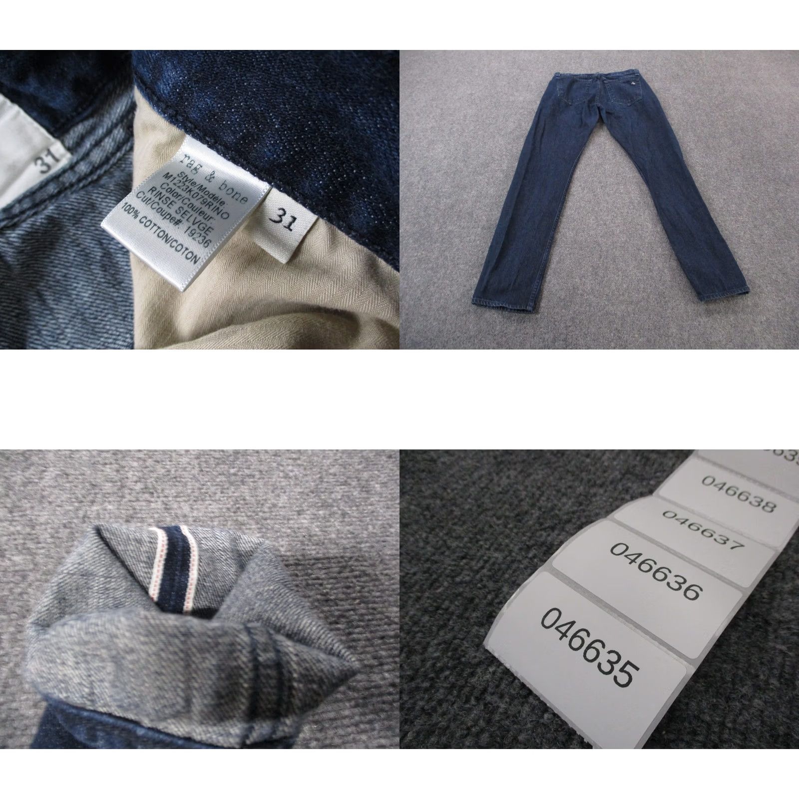 Rag & Bone rag & bone Jeans Womens 31 Blue Denim Skinny Straight Slim Selvedge Classic Jeans Size 24" / US 00 / IT 34 - 8 Thumbnail