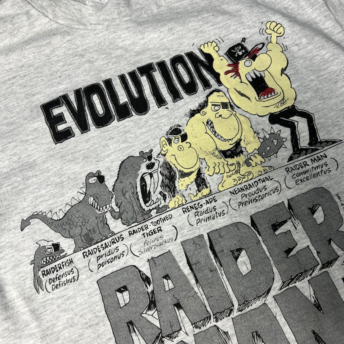Vintage 1993 Los Angeles Raiders “Raider Man” Evolution Nfl Tees Size US M / EU 48-50 / 2 - 7 Thumbnail