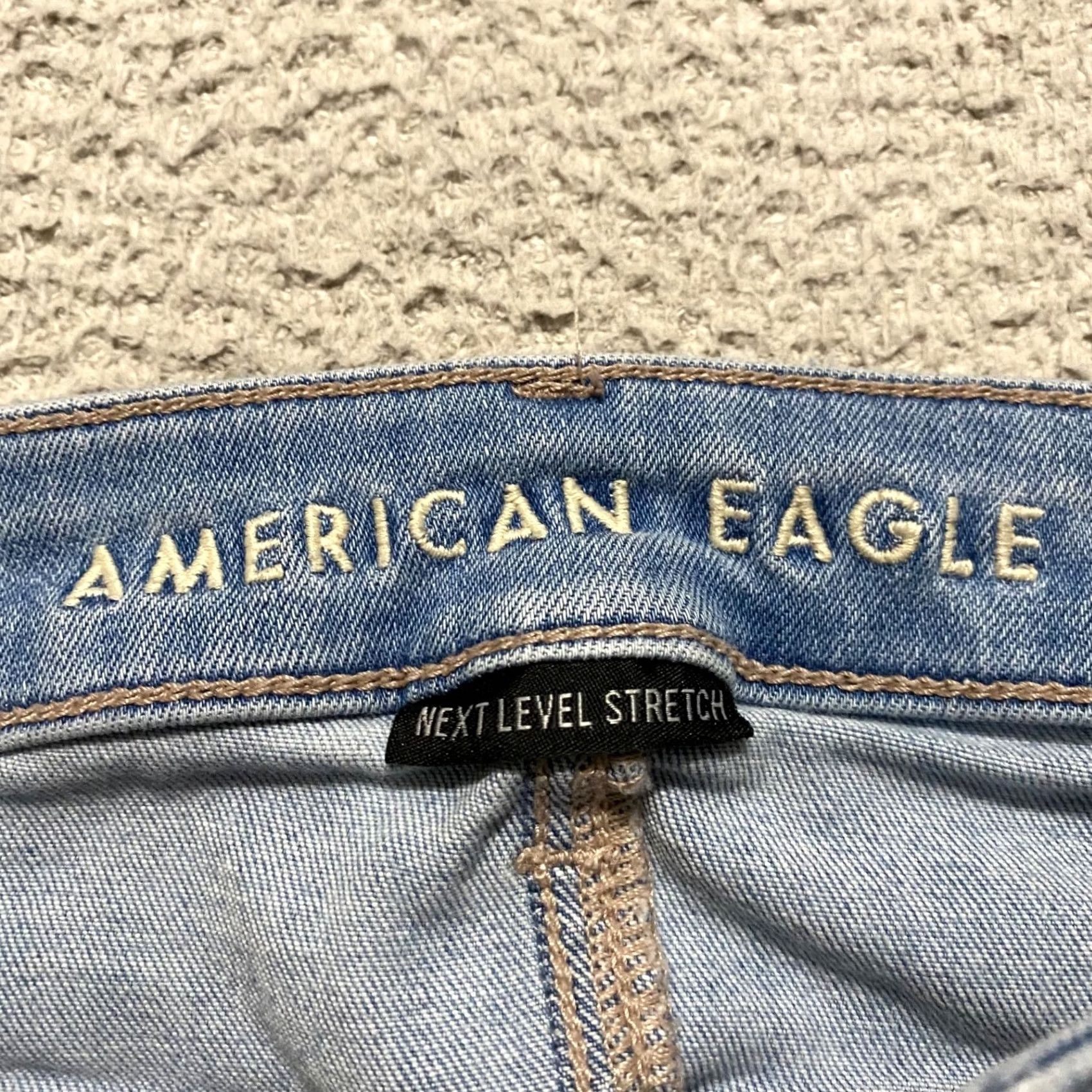 American Eagle Outfitters American Eagle Outfitters Jeans Blue Distressed Jegging 8 Medium Wash Women's Slight Rise 5-Pocket Denim Baggy Adult Womens Size 30" / US 8 / IT 44 - 3 Thumbnail