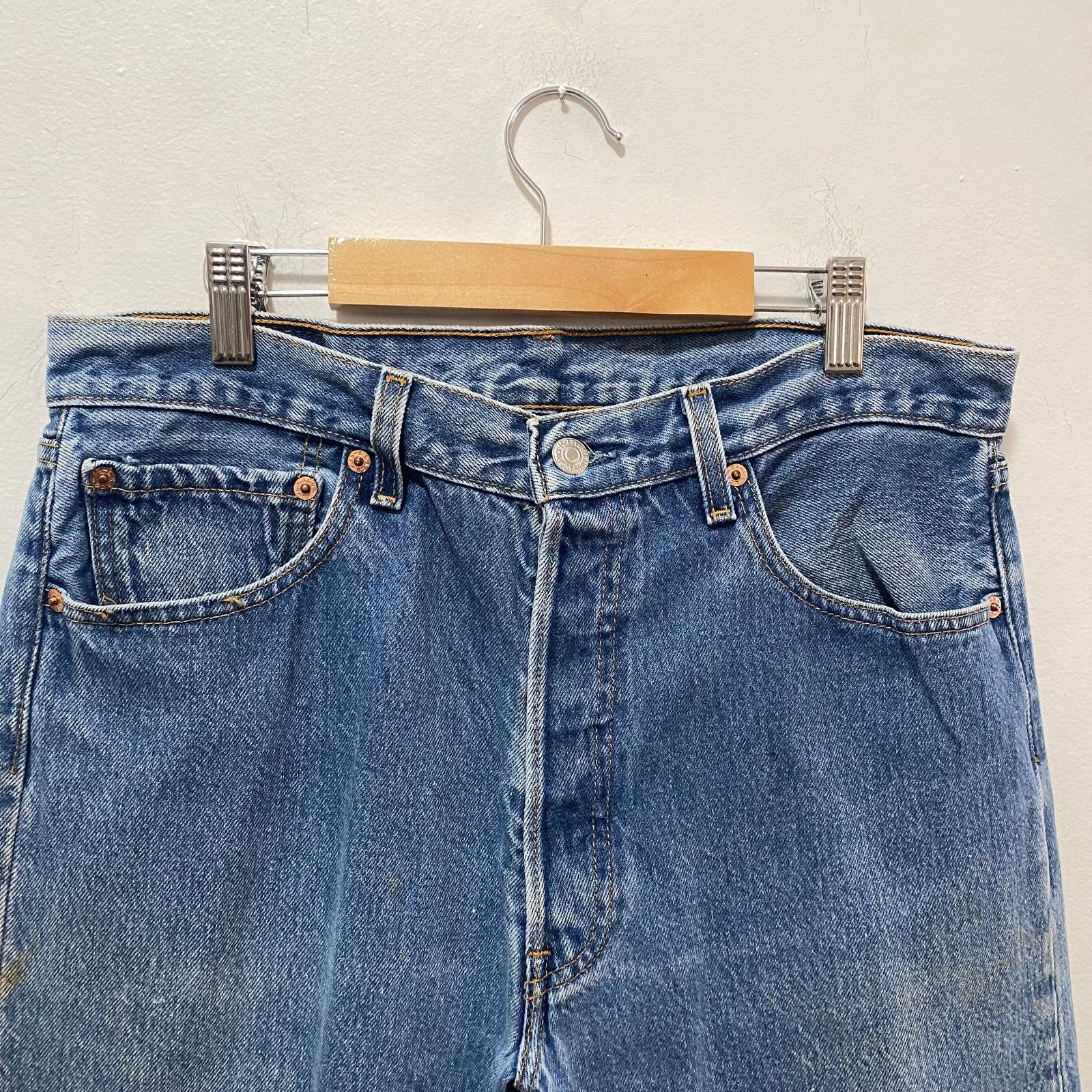 Levi's × Vintage Vintage Levi's 501 Button Fly Denim Jeans Size US 33 - 3 Thumbnail