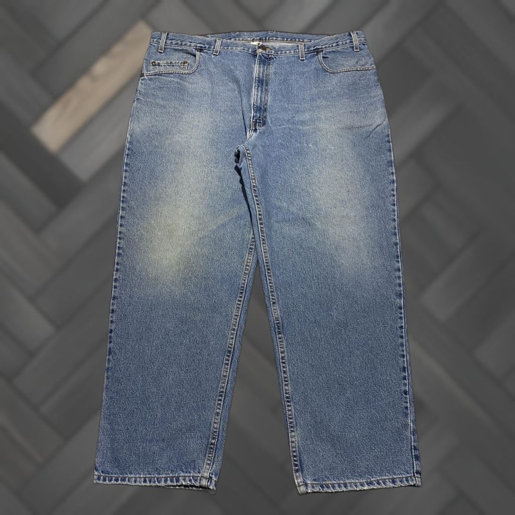 Levi's VINTAGE Levi's 545 Jeans Mens 46x30 Medium Wash Loose Fit Straight Leg Denim 5-Pocket Design Blue Cotton Relaxed 100% Zip fly Jeans Mens Size US 30 / EU 46 - 1 Thumbnail