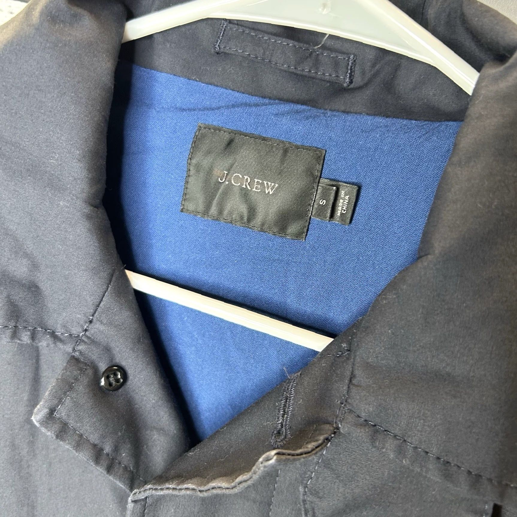 J.Crew J.CREW Jacket Trench Coat Water Repellent Navy Blue Mens S Ludlow E8564 Size US S / EU 44-46 / 1 - 7 Thumbnail