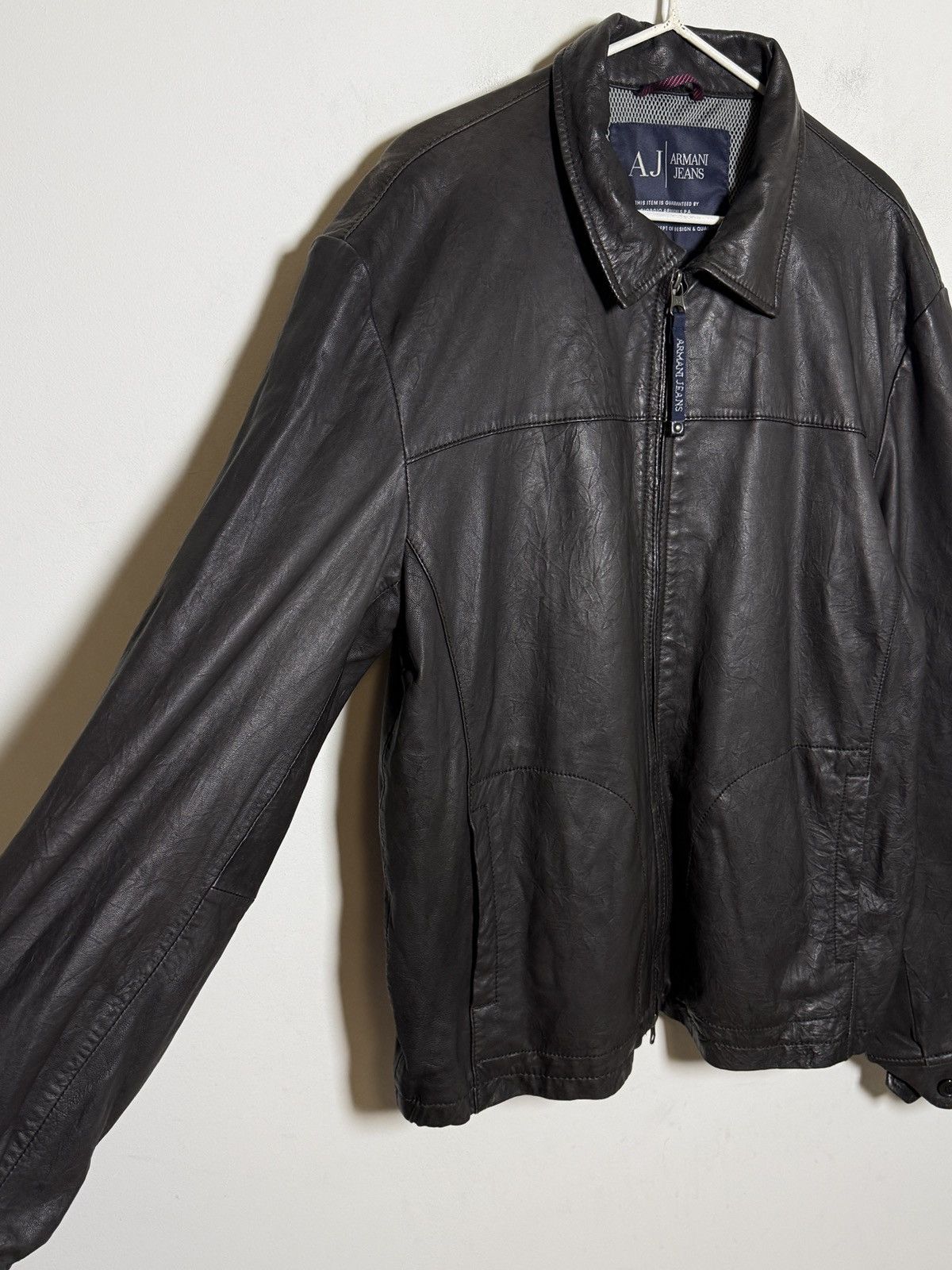 Giorgio Armani Armani Jeans y2k leather jacket Size US XL / EU 56 / 4 - 6 Thumbnail