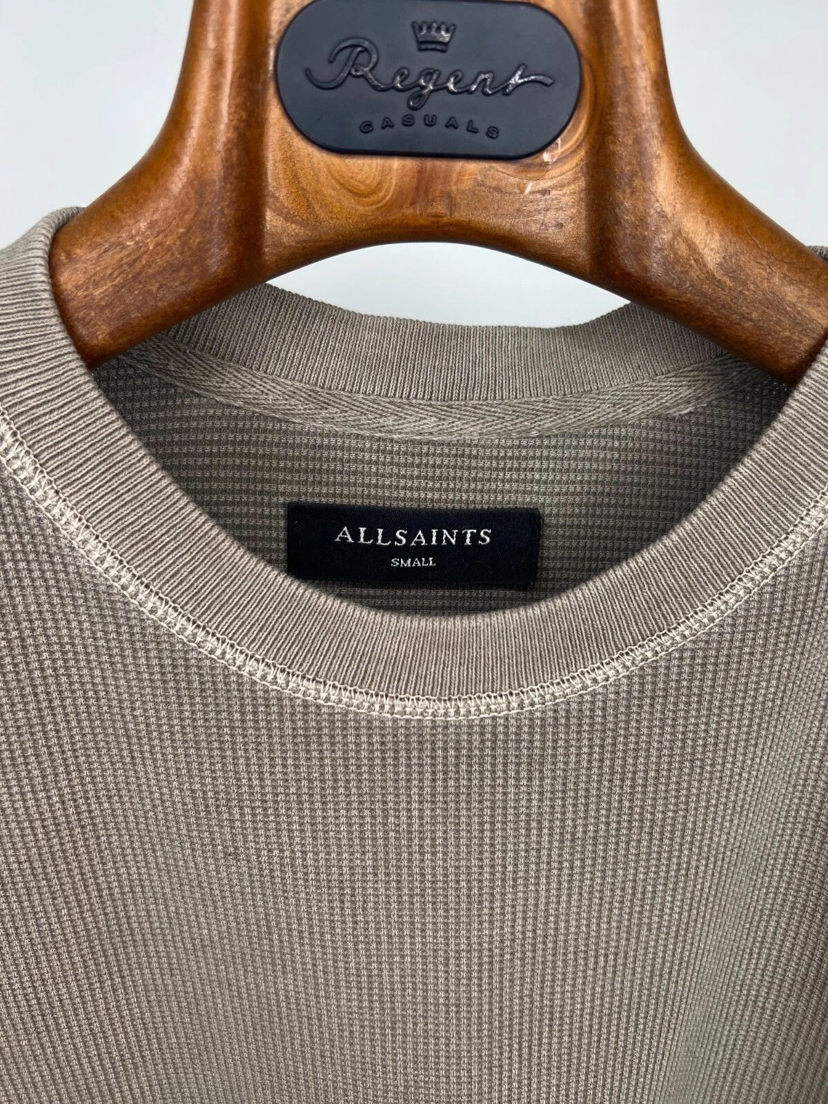 Allsaints Allsaints Maris Crew Neck Waffle Cotton Sweater Jumper Size US S / EU 44-46 / 1 - 6 Thumbnail