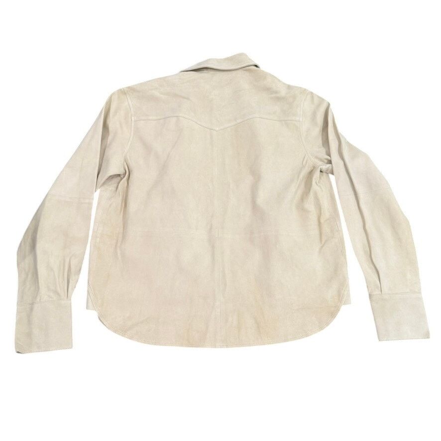 GRLFRND GRLFRND Mae Suede Shirt in Butter Yellow, Size M Size M / US 6-8 / IT 42-44 - 7 Thumbnail