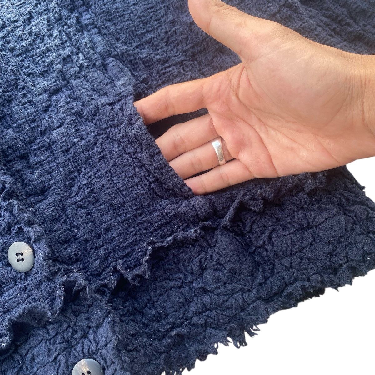 Issey Miyake ‼️LAST DROP‼️Issey Miyake ME Wrinkle Cauliflower Indigo Jacket Size S / US 4 / IT 40 - 12 Thumbnail