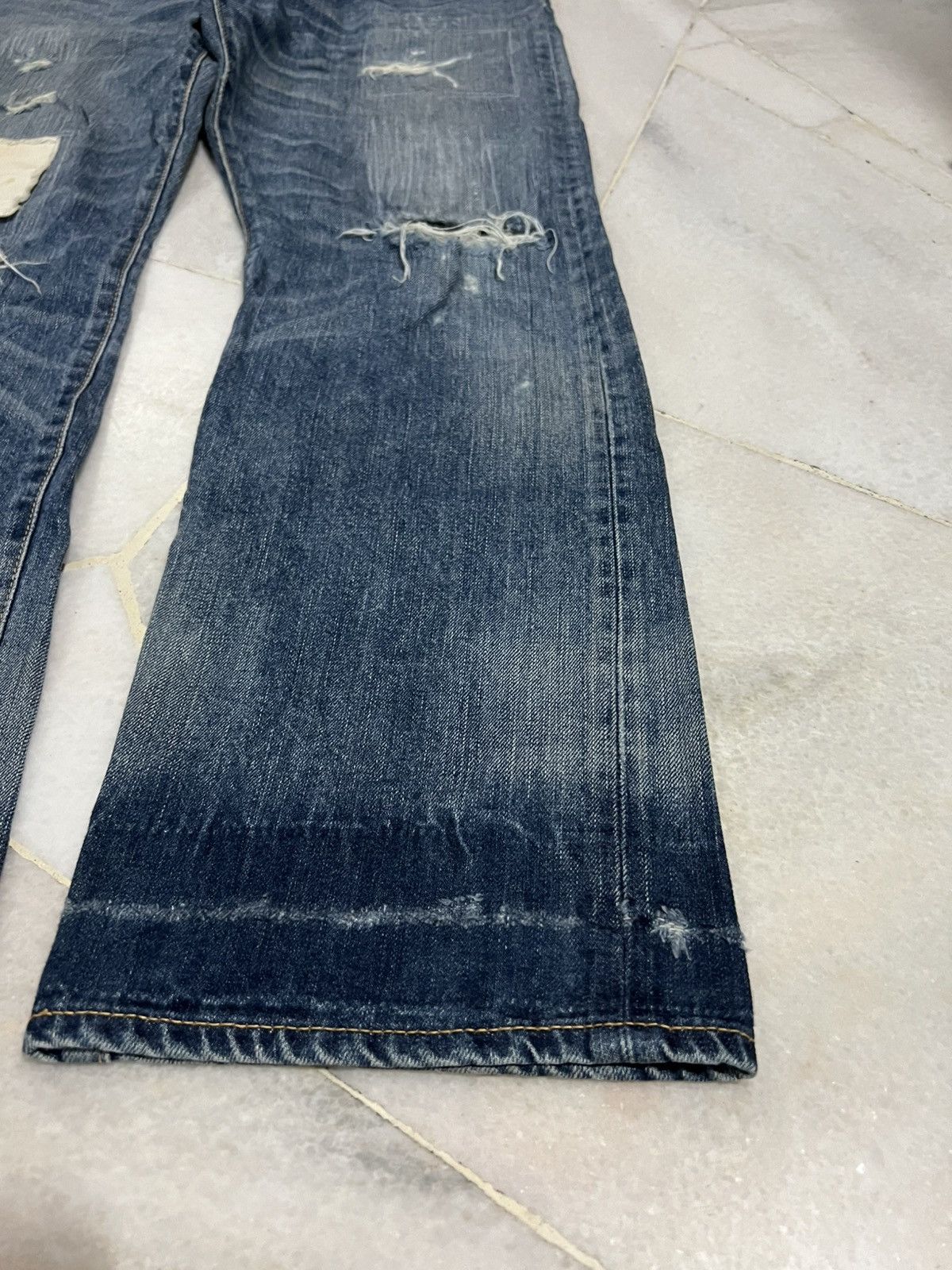 If Six Was Nine × Le Grande Bleu (L.G.B.) × Seditionaries 🌈Flare Japanese Back Number Distressed Jean Ripped Size US 34 / EU 50 - 5 Thumbnail
