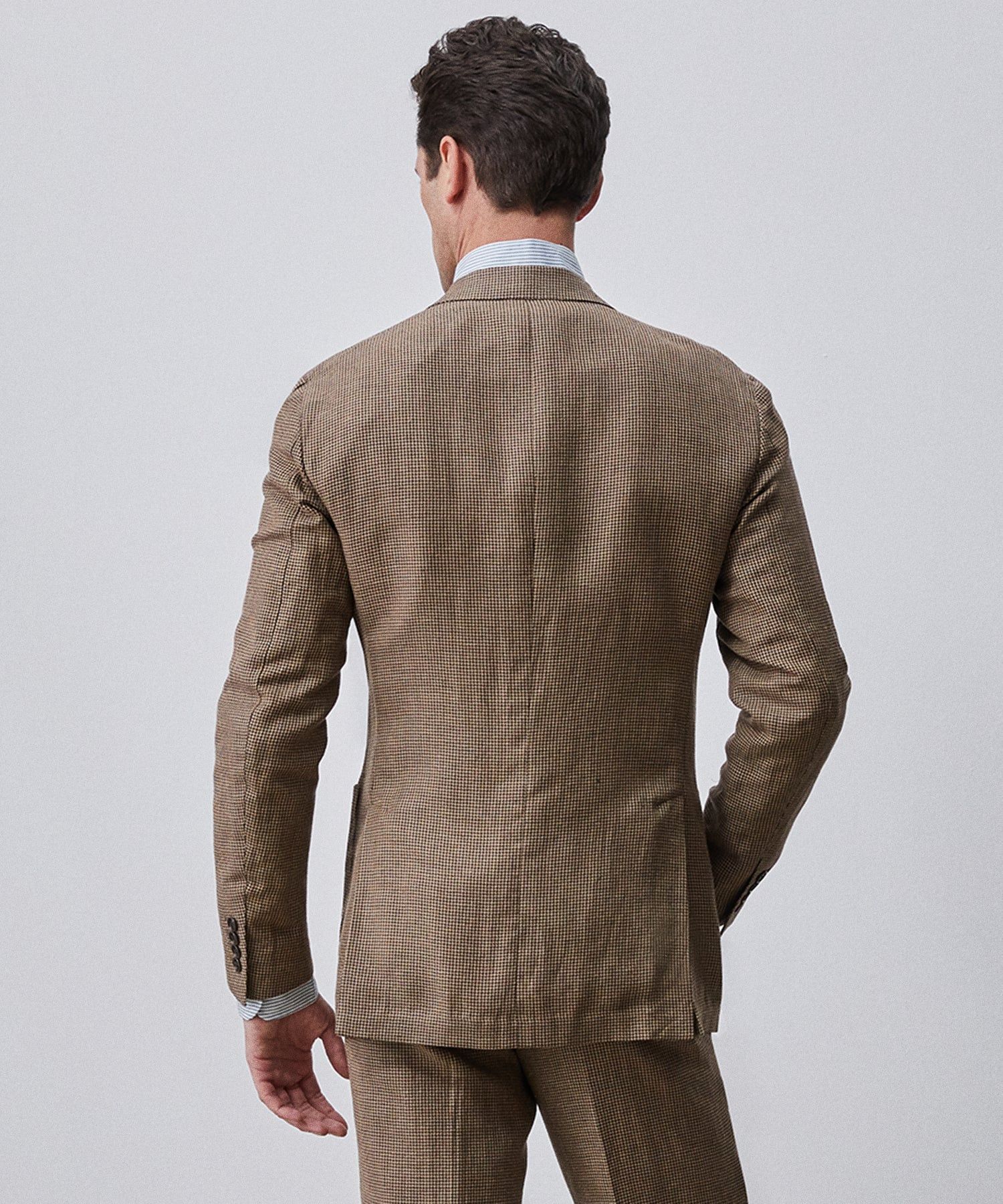 Todd Snyder Italian Soft Sutton Suit in Brown Houndstooth Size 42R - 7 Thumbnail