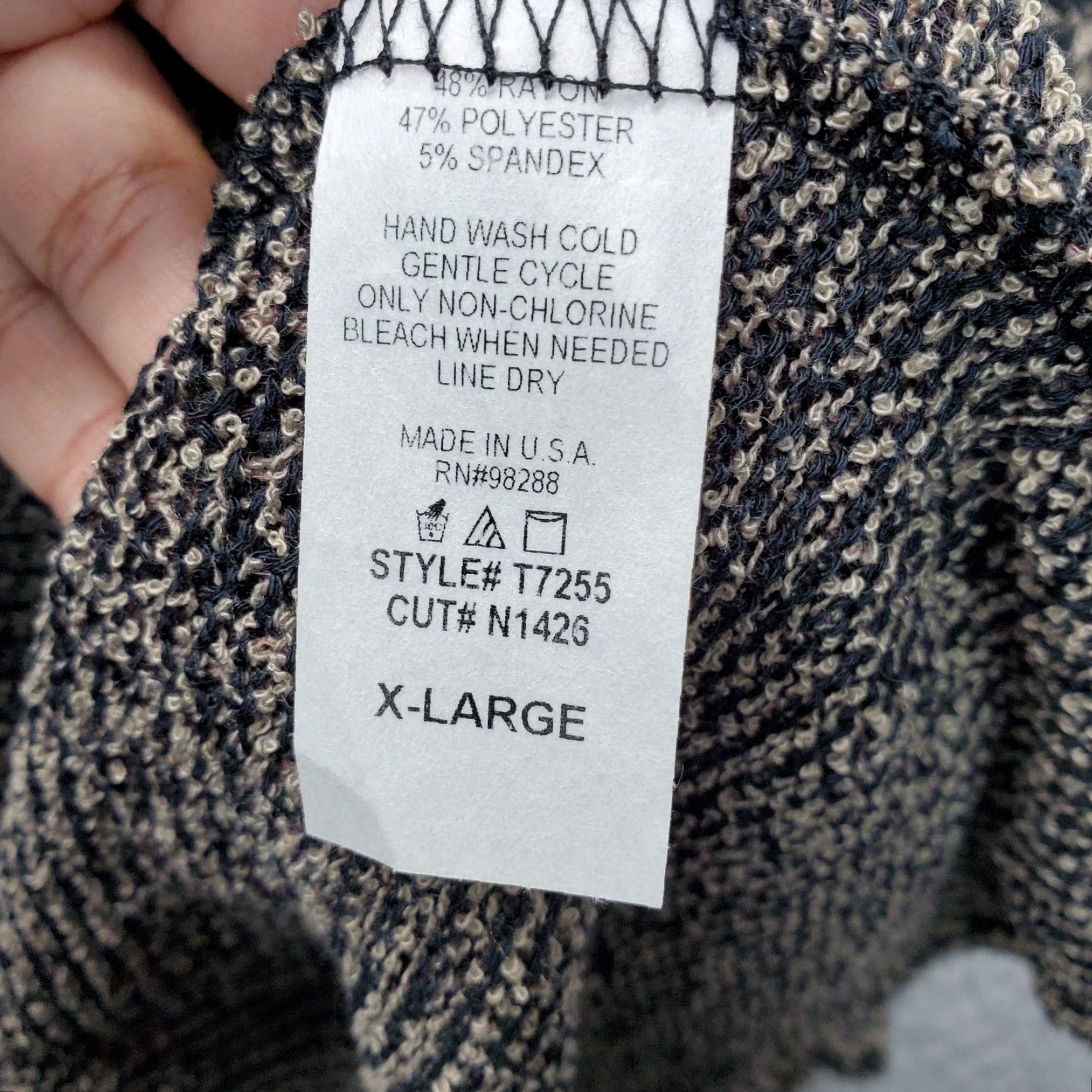 Vintage Cal Style Duster Cardigan Womens XL Multi Crochet Knitted 3/4 Sleeve Front Toggle Office Casual Knit Open Cardigan Size XL / US 12-14 / IT 48-50 - 5 Thumbnail