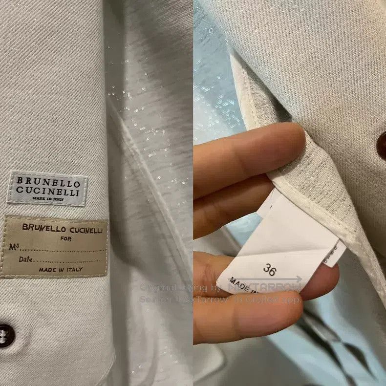 Brunello Cucinelli Brunello Cucinelli Pearlescent White Suit Jacket Size XXS / US 00 / IT 34 - 9 Thumbnail