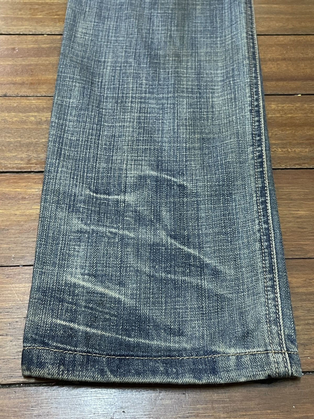 Le Grande Bleu (L.G.B.) Very Rare Vintage Japanese Brand Lagust Jeans 1990s Size US 33 - 8 Thumbnail