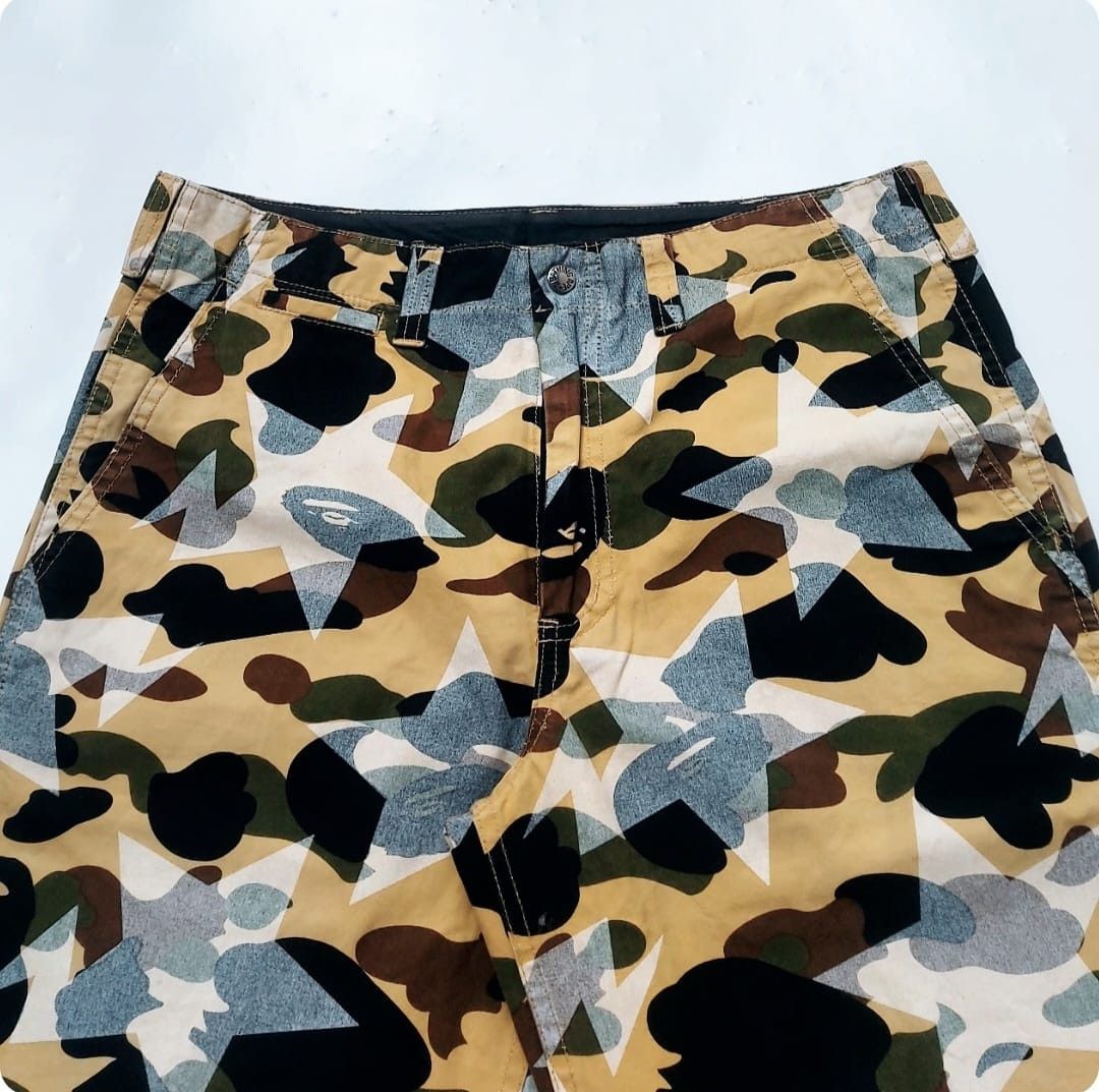 Bape BAPE 1st Camo Camo Yellow Short Pants Size US 31 - 6 Thumbnail