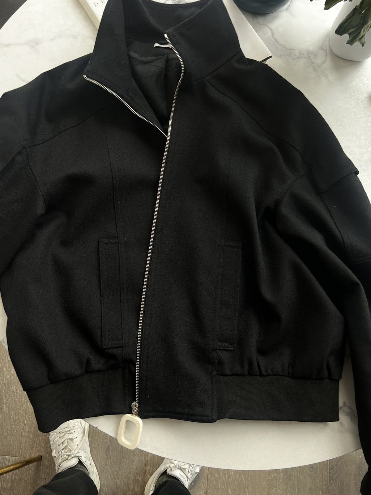 JW Anderson JW Anderson Funnel Neck Black Wool Bomber Size US L / EU 52-54 / 3 - 5 Thumbnail