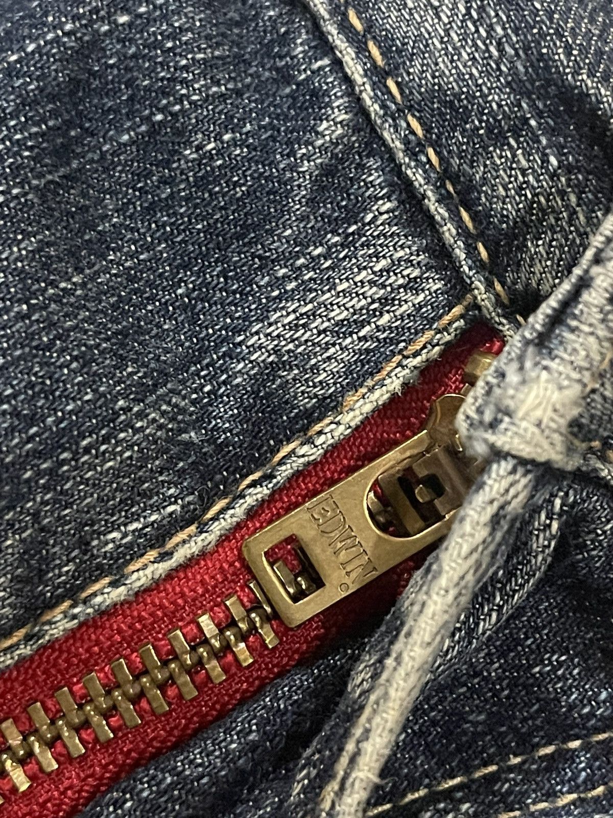 Vintage Vintage Edwin 503 Whisker Washed Jeans Denim Size US 33 - 9 Thumbnail
